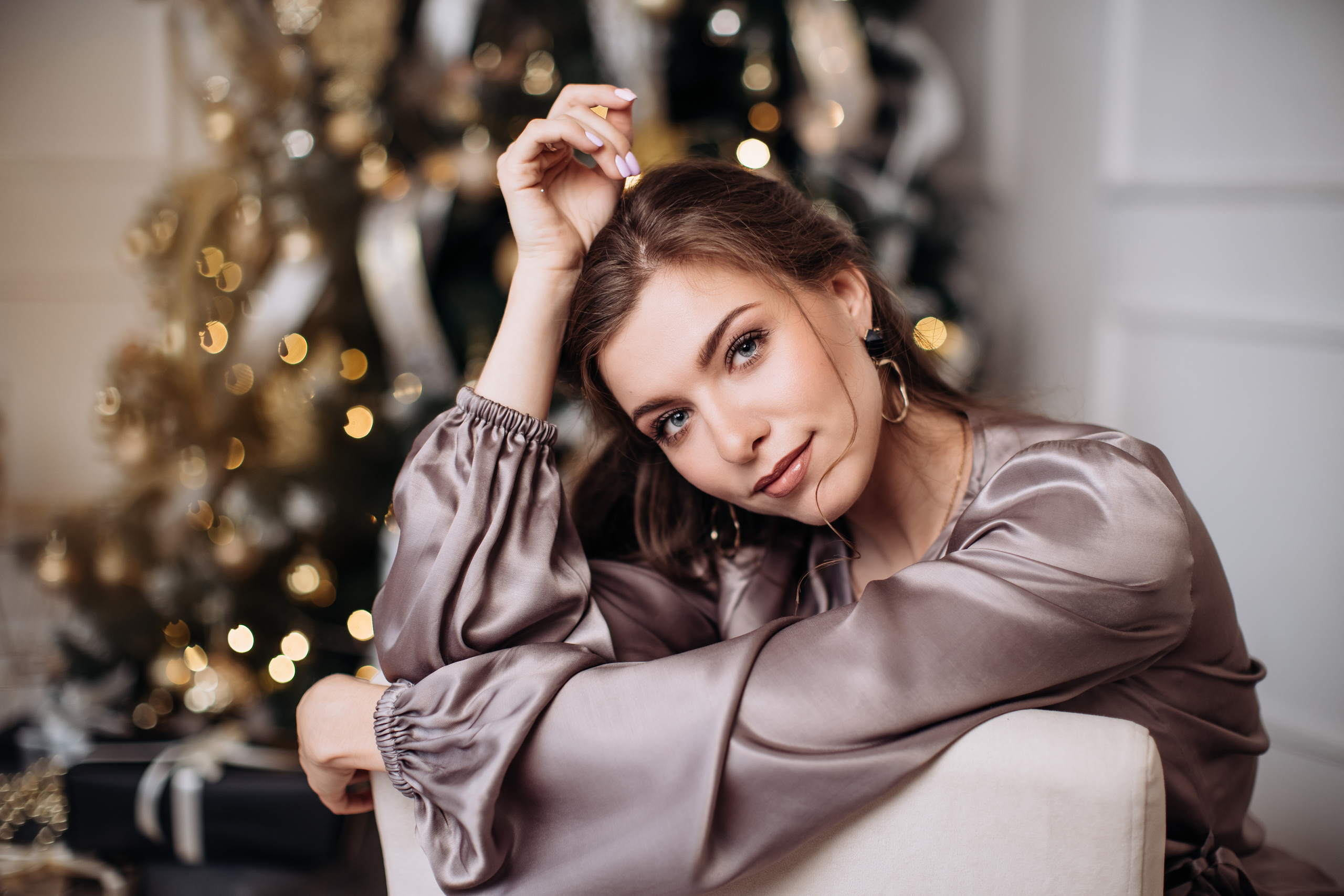 Евгения Новогоднее в пижамах. Анна Блохина Фотограф Звенигород Одинцово Истра Красногорск Москва