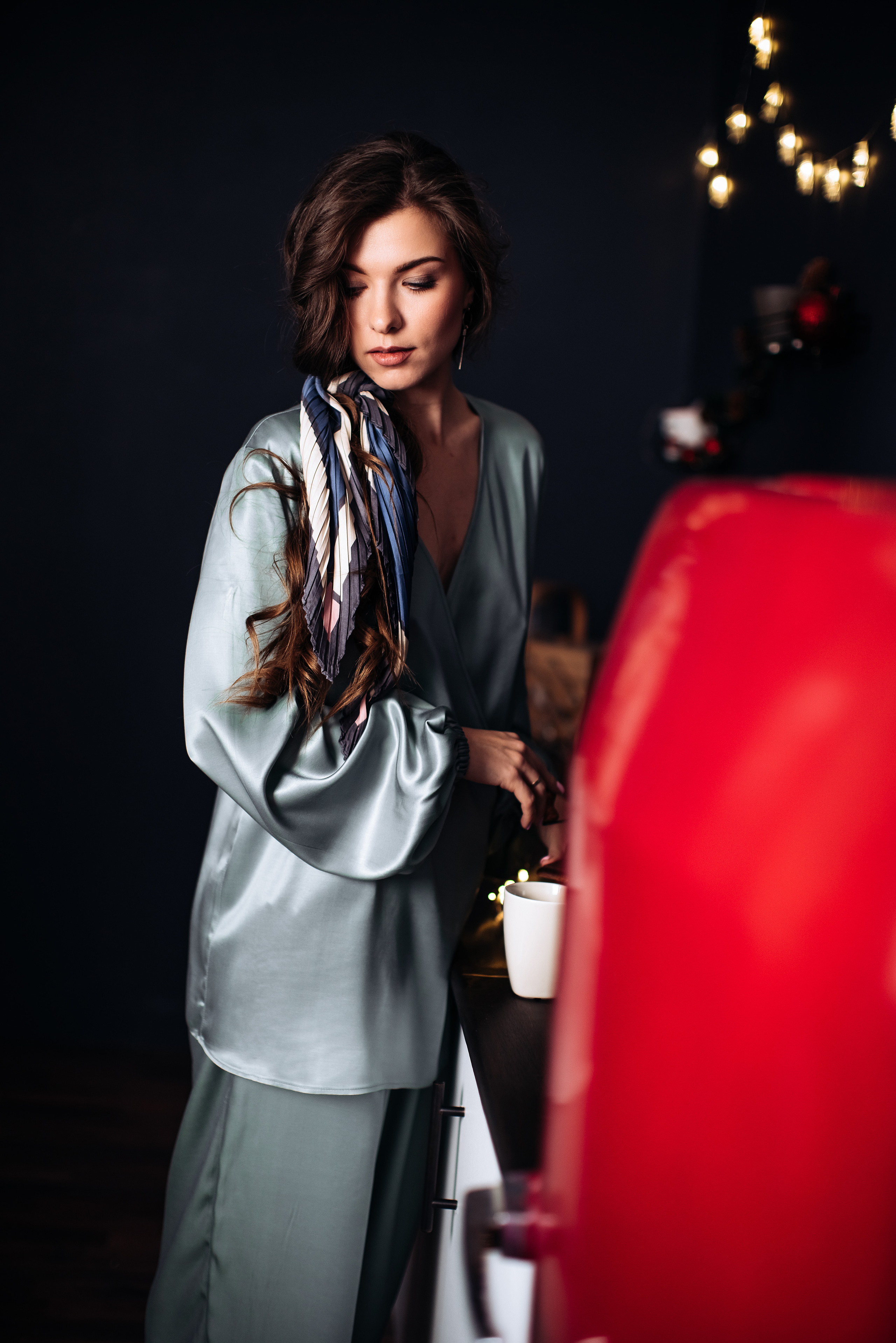 Евгения Новогоднее в пижамах. Анна Блохина Фотограф Звенигород Одинцово Истра Красногорск Москва