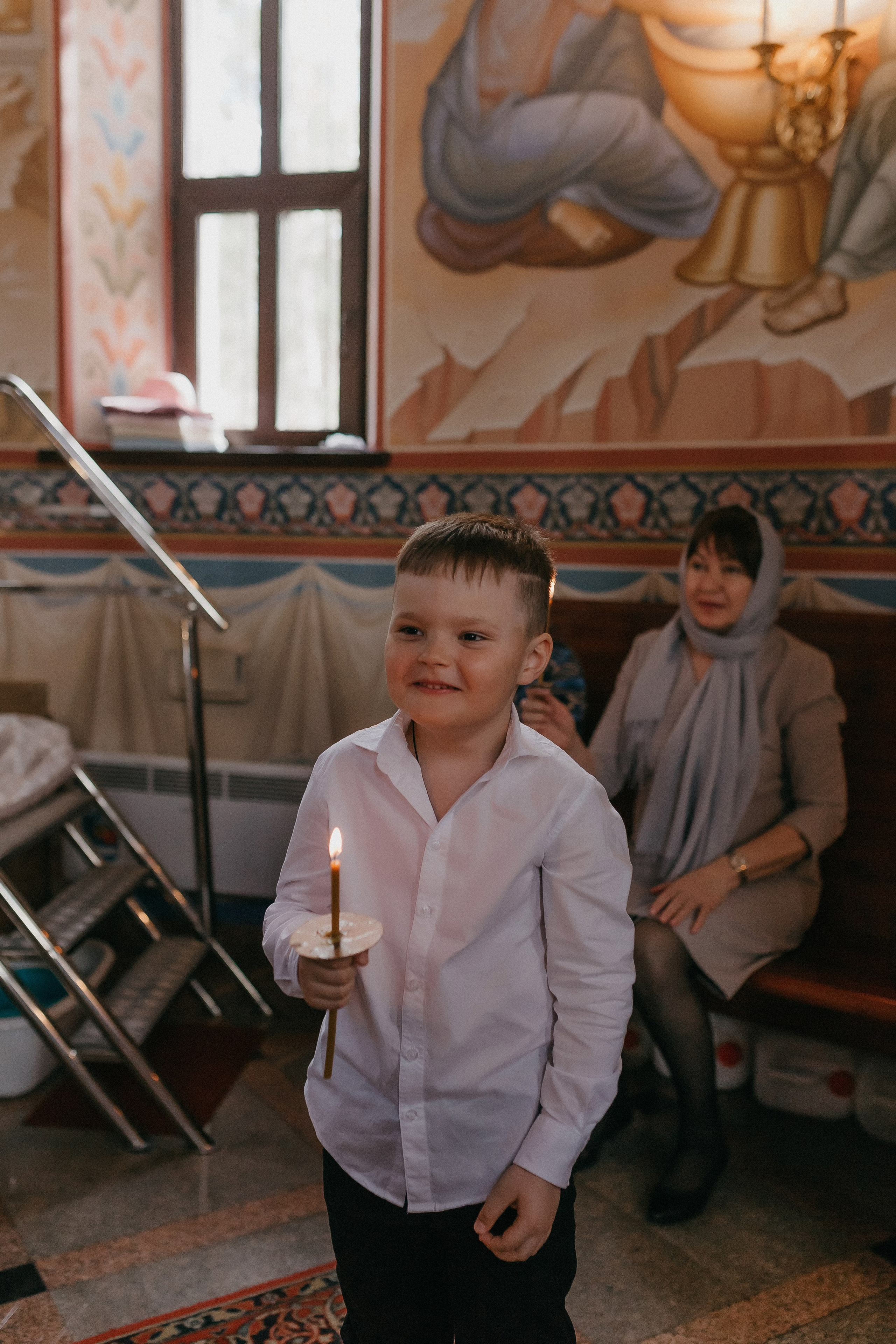 Крещение Артёма и Валерии. Храм Георгия Победоносца. Семейный фотограф в Сургуте