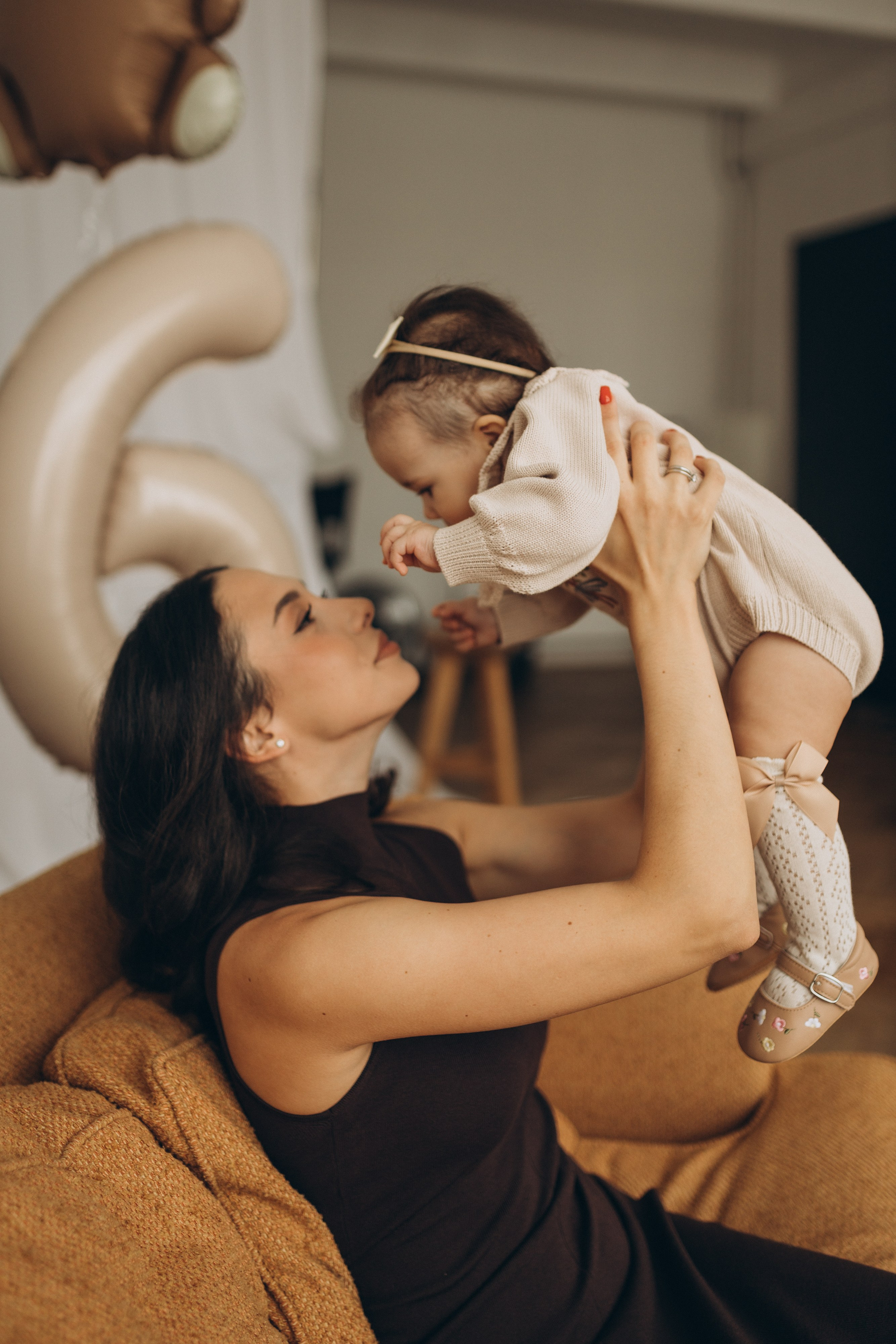Арина с мамой и папой. Семейный фотограф Мария Маркова Москва и Одинцово