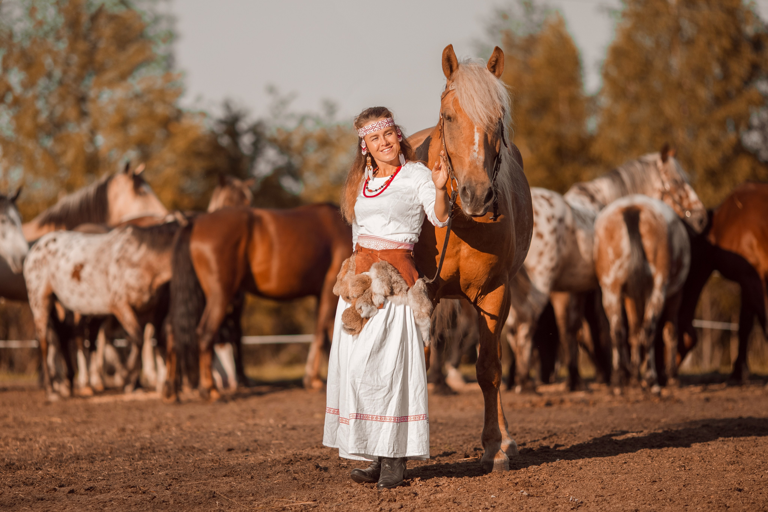Фотосессия в табуне лошадей