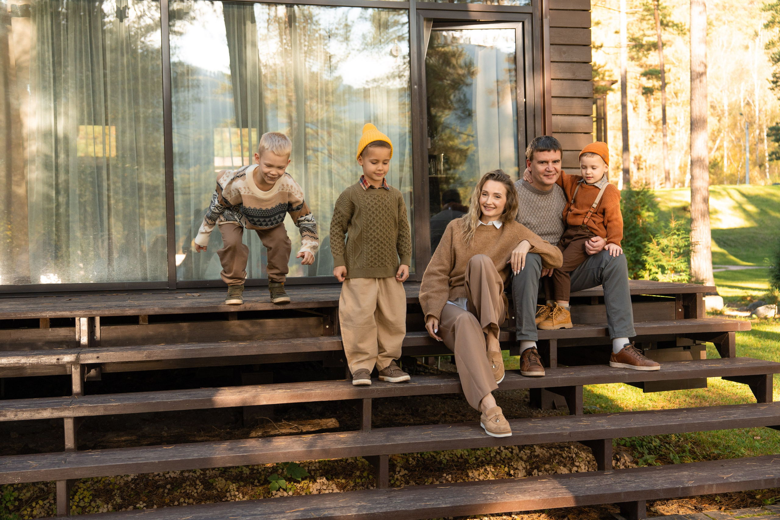 Семейная фотосессия в Москве для большой семьи. Свадебный фотограф в Москве Анна Полушина