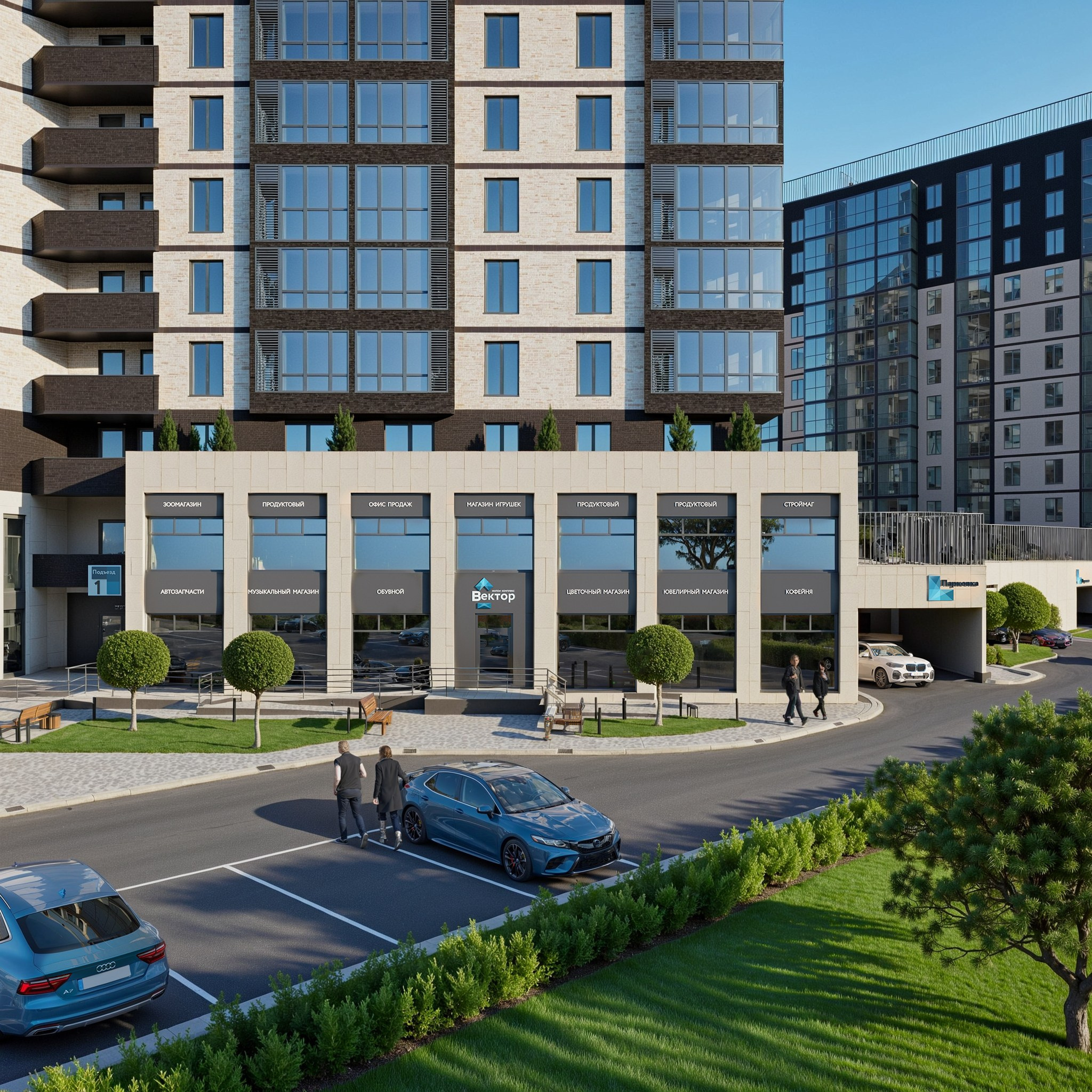 Residential Complex — Architectural 3D Visualization. 3D INTERIOR AND ARCHITECTURE VISUALIZATION