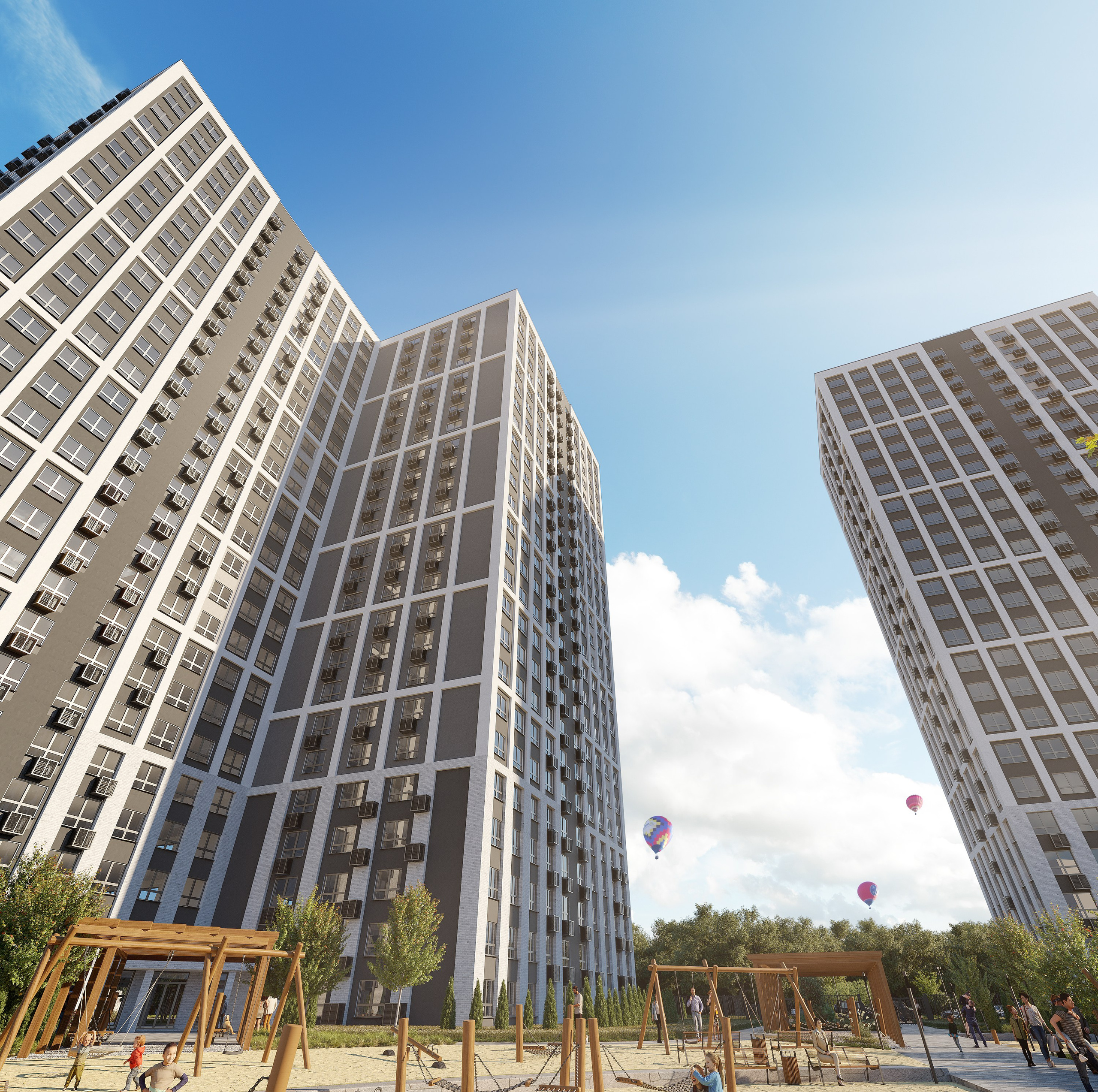 Реалистичная 3D визуализация ЖК "Патриот Парк". Современный подход к архитектуре и дизайну.
