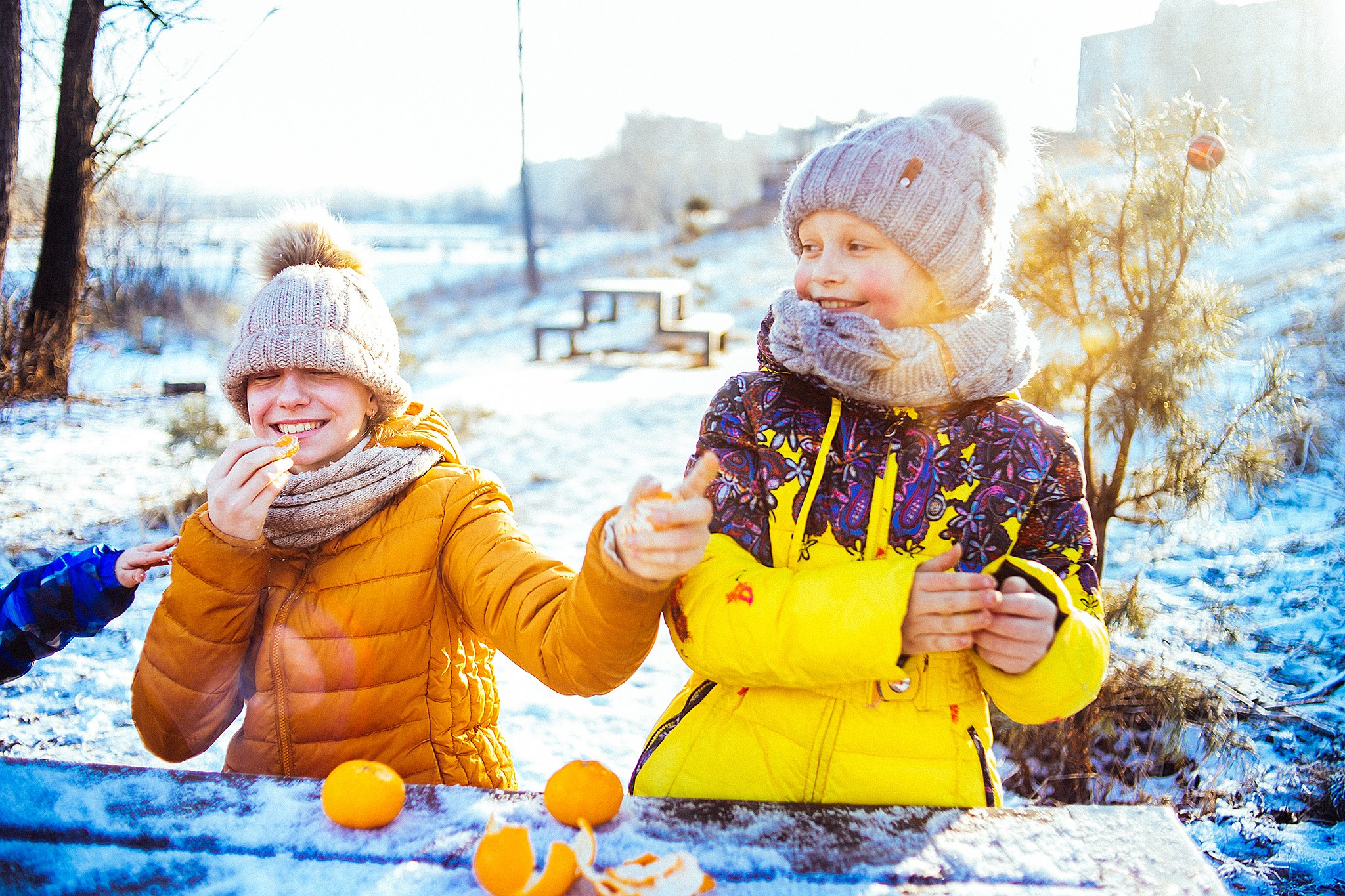 Зимняя фотопрогулка на мещерском озере с мандаринами. Детский и семейный фотограф, фотограф мероприятий Нижний Новгород