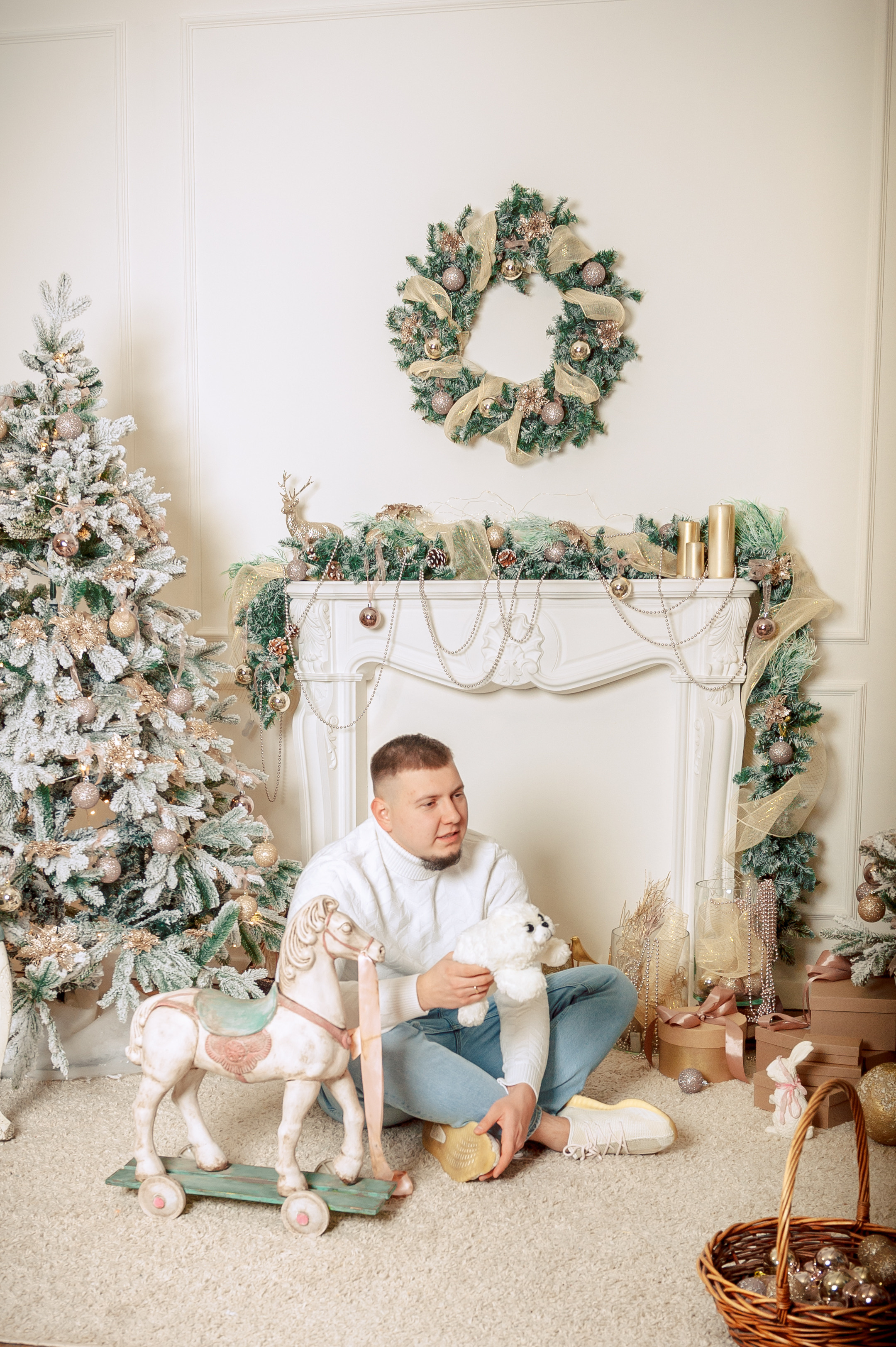 Евгений Виктория и Ева (Небольшая новогодняя фотосессия)