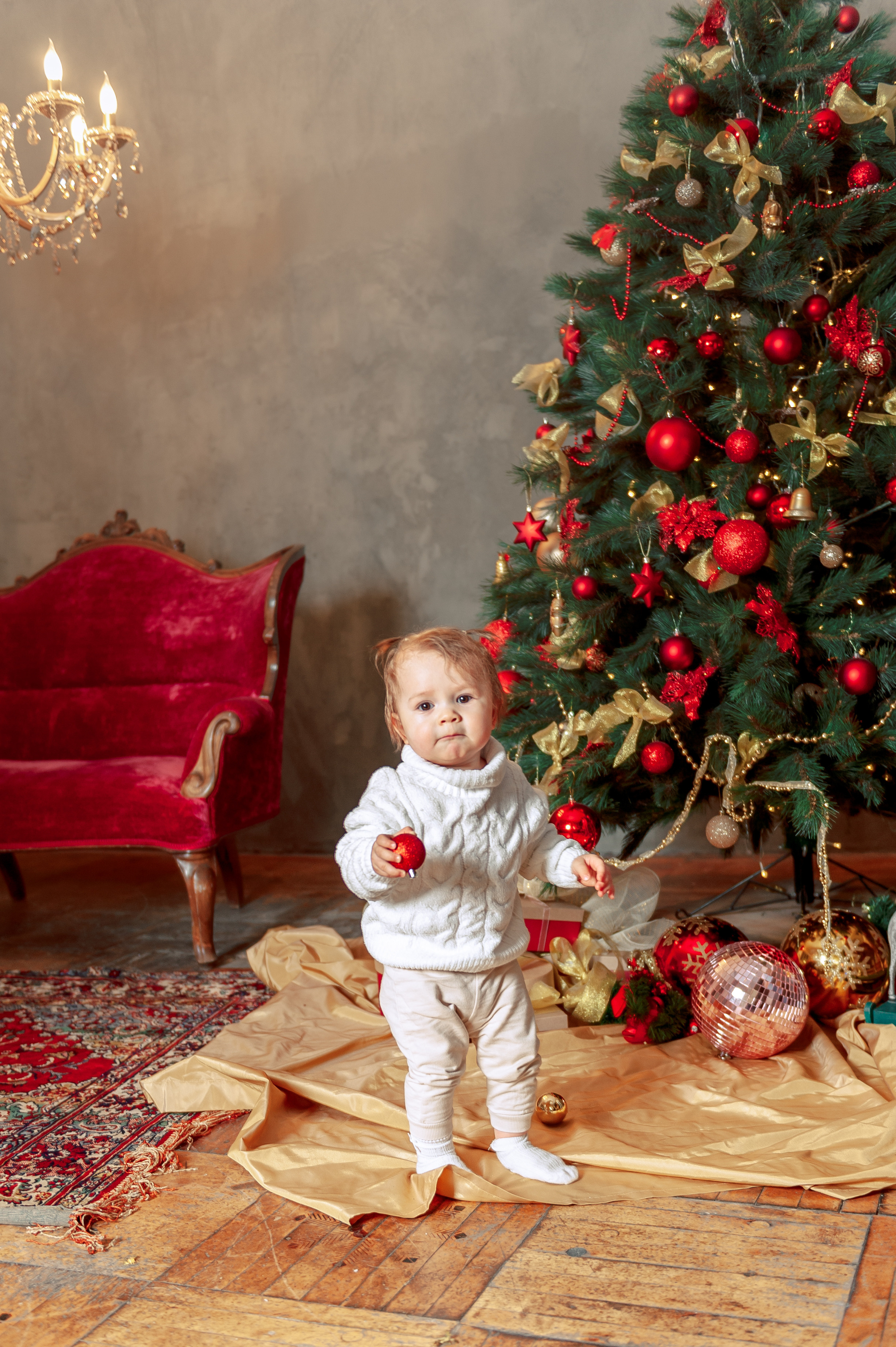 Евгений Виктория и Ева (Небольшая новогодняя фотосессия)