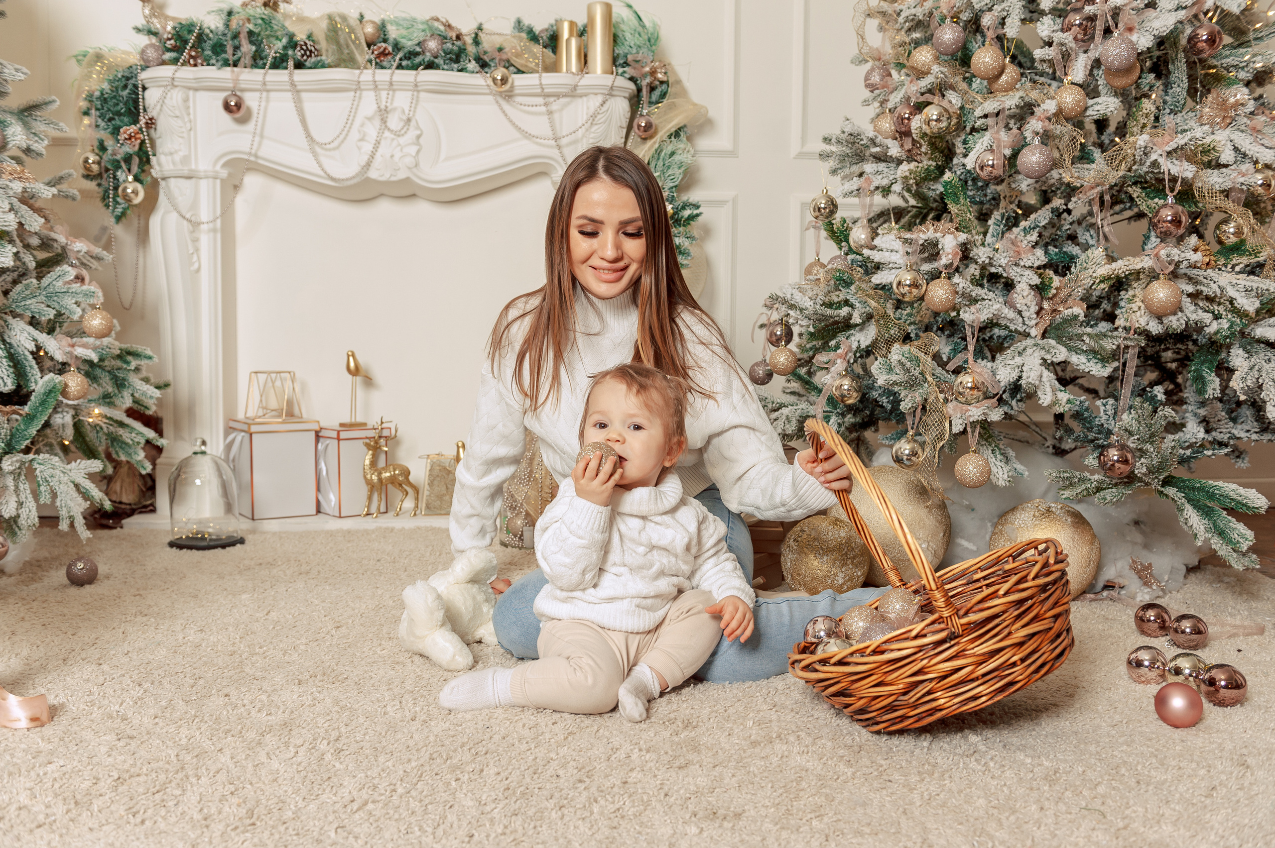 Евгений Виктория и Ева (Небольшая новогодняя фотосессия)