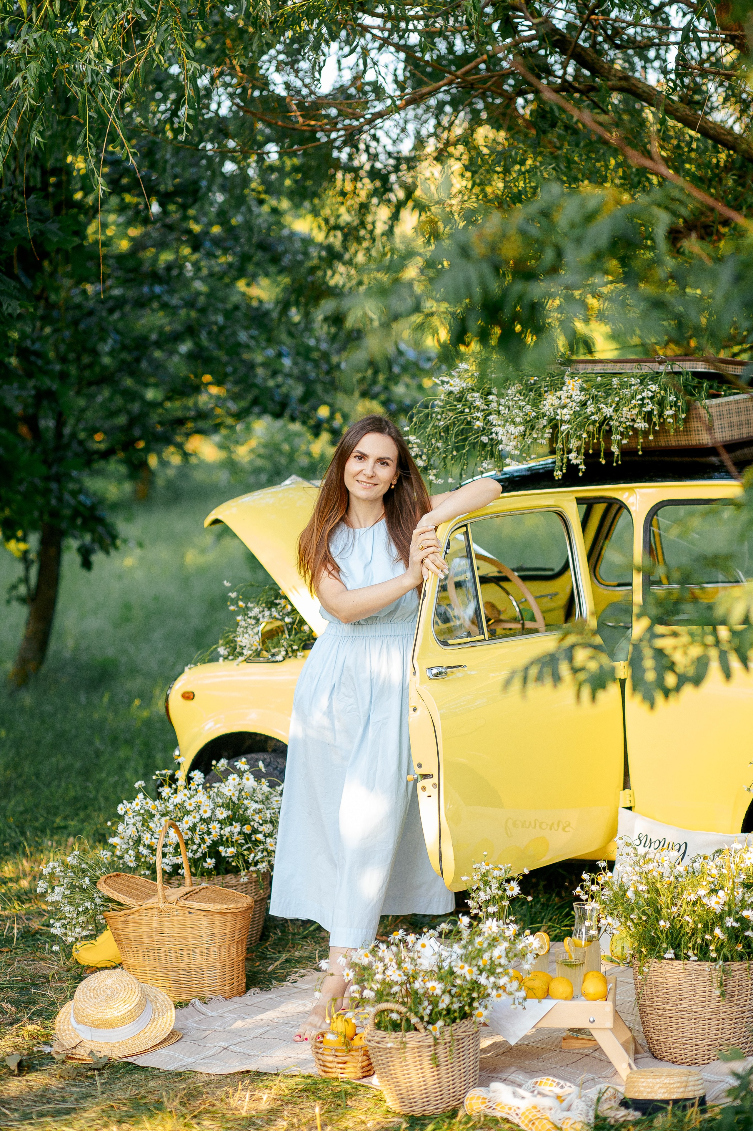 Анна люпины и ромашки. Семейный детский фотограф. Фотосессия в Минске