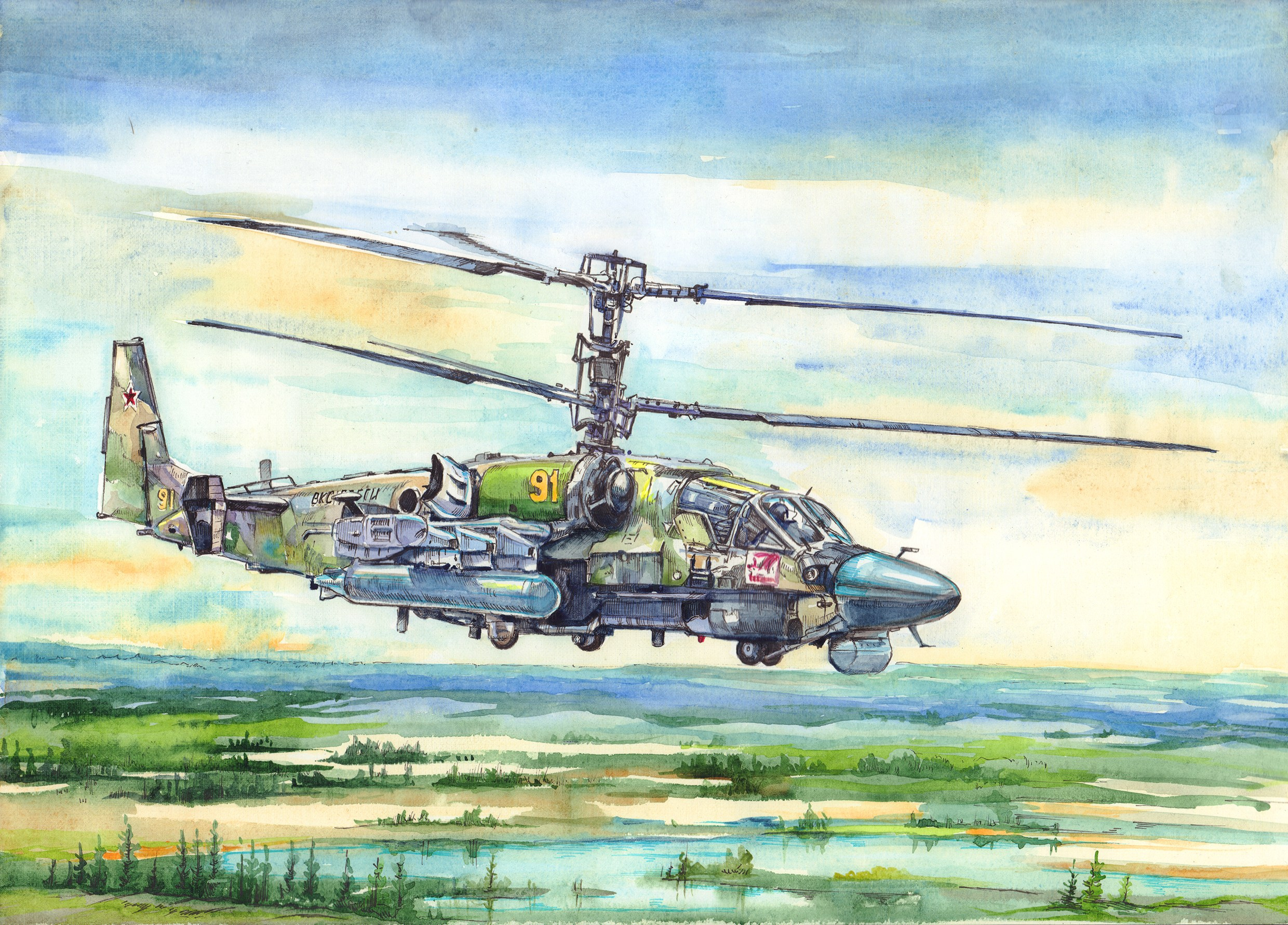 Авиация. Художник Александр Петрунин