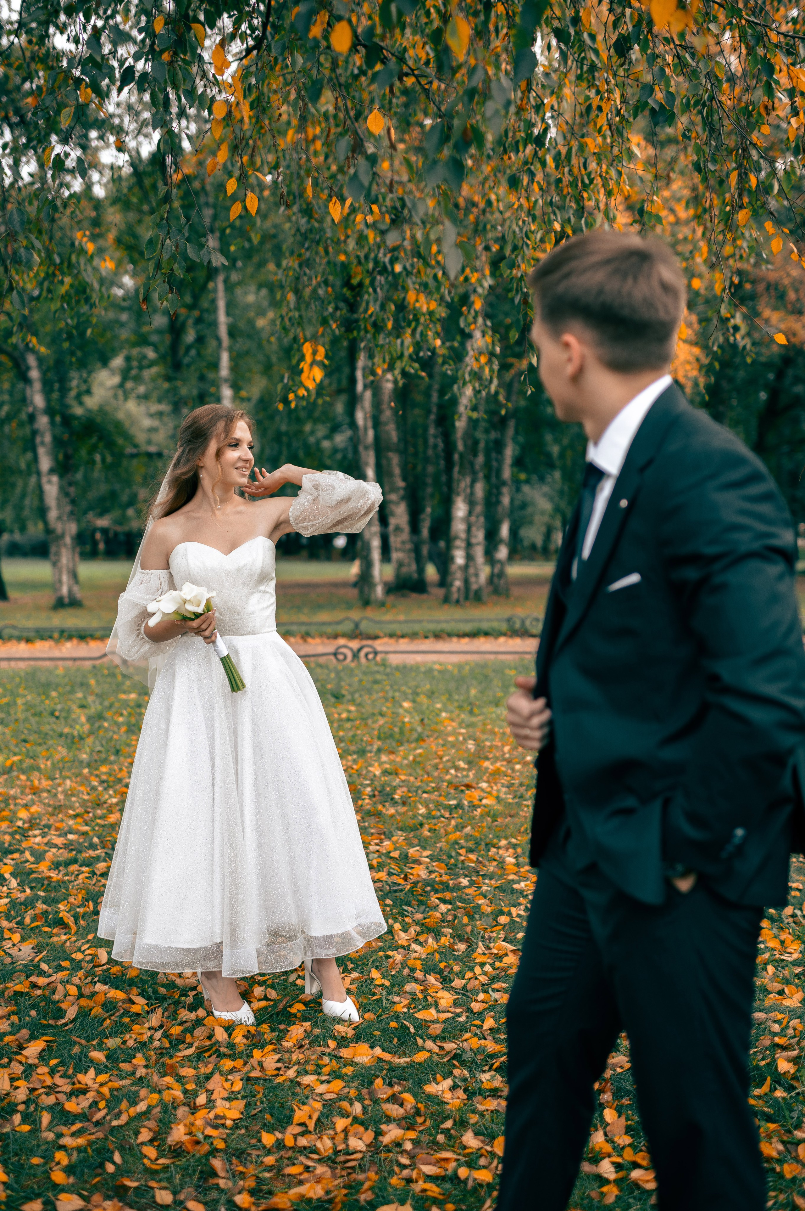 Анастасия и Михаил (Второй Дворец Бракосочетания на Фурштатской улице 52, фотосессия в Таврическом парке). Портретный, семейный и свадебный фотограф в Санкт-Петербурге и в Пушкине Ширяев Денис