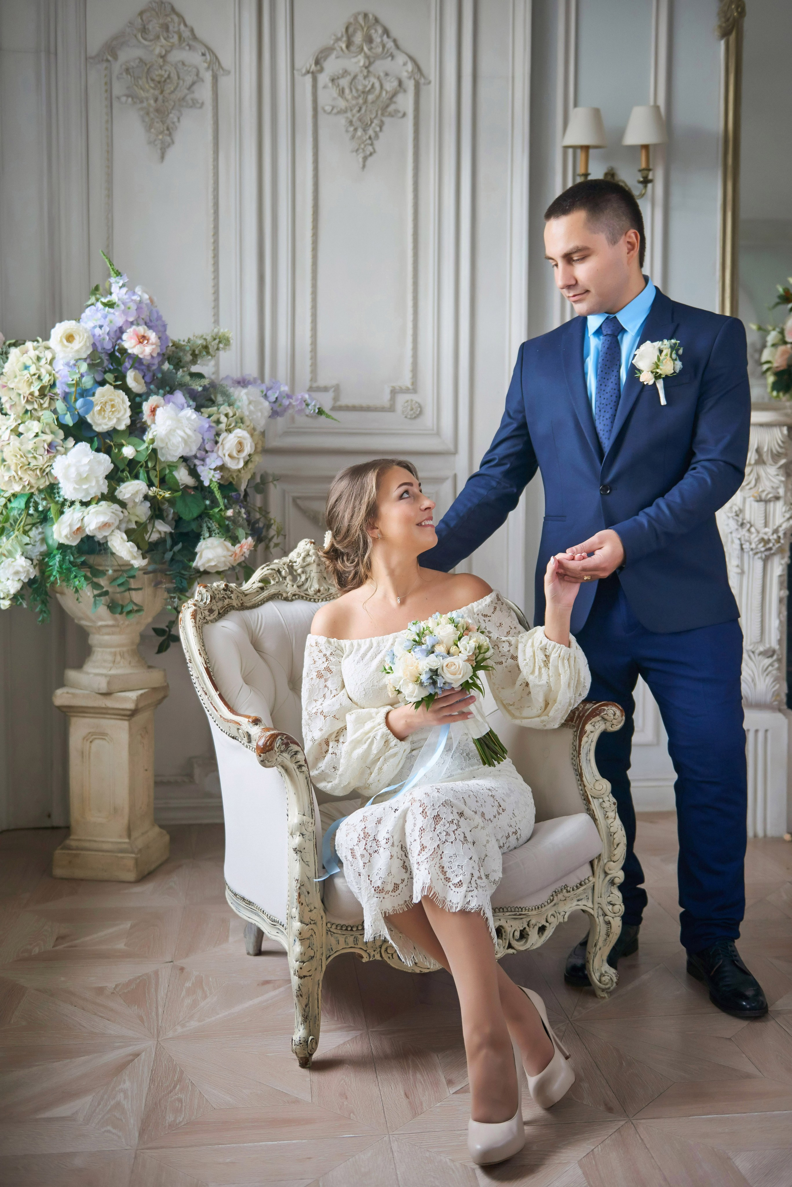 Свадебная фотосессия в студии. Портретный, семейный и свадебный фотограф в Санкт-Петербурге и в Пушкине Ширяев Денис