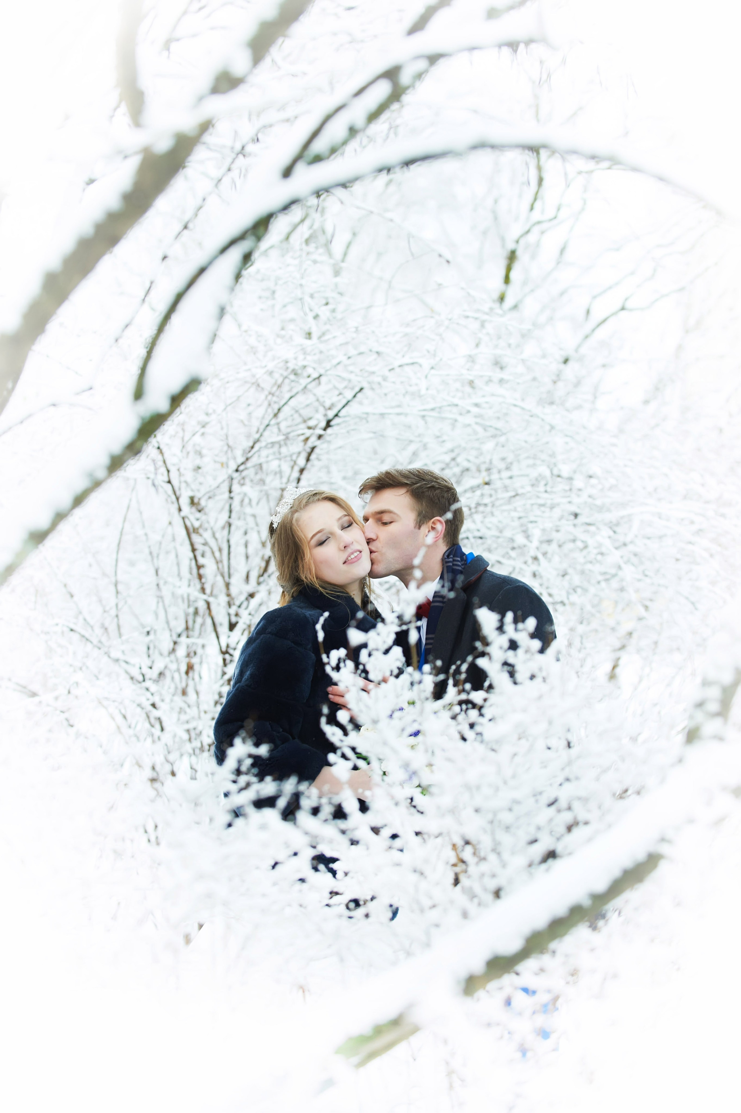 Надежда и Владислав (зимняя свадебная фотосессия в Пушкине в Екатерининском парке). Портретный, семейный и свадебный фотограф в Санкт-Петербурге и в Пушкине Ширяев Денис