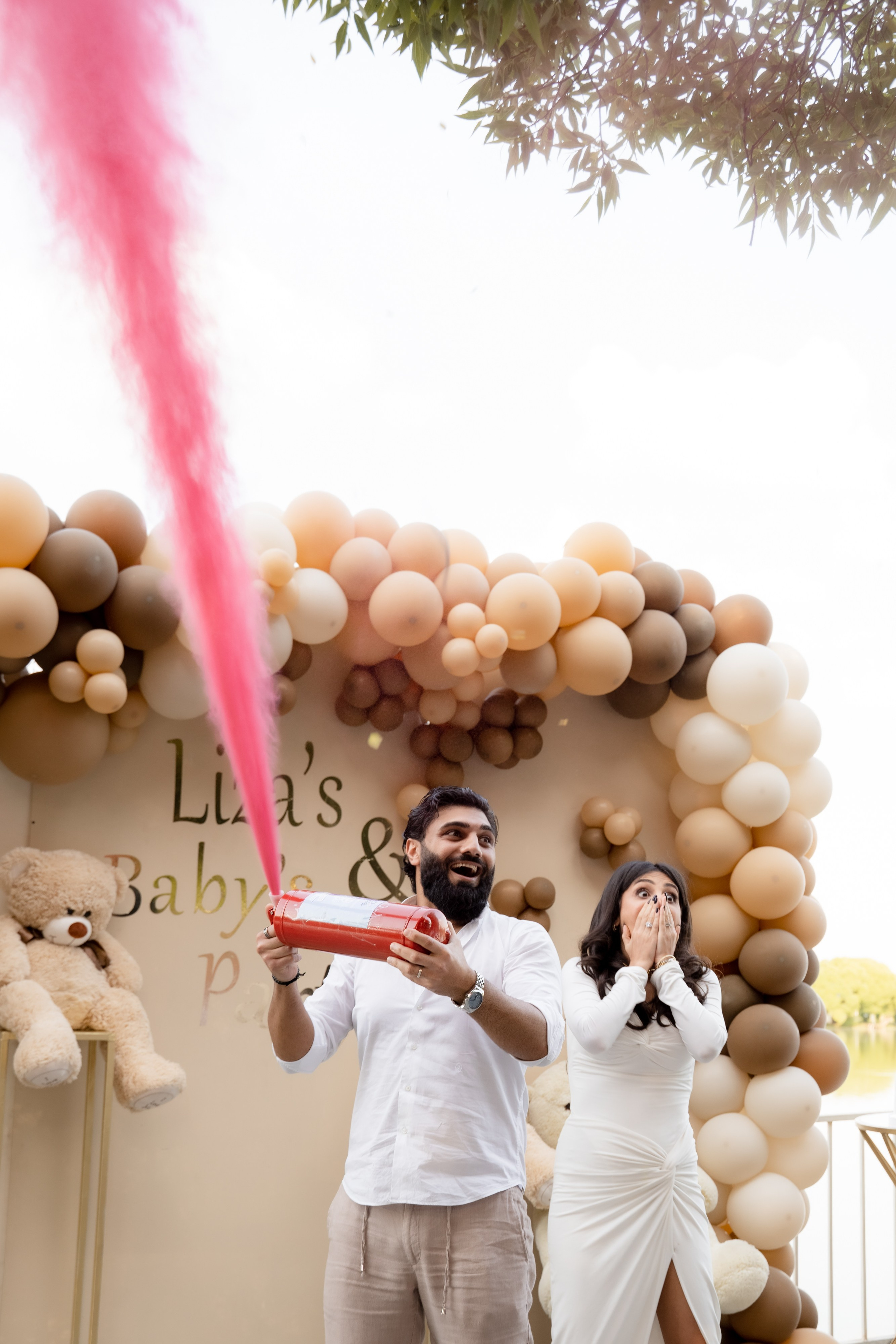 Семейная фотосессия гендер пати день рождения. Портретный и свадебный фотограф Алла Карени Москва
