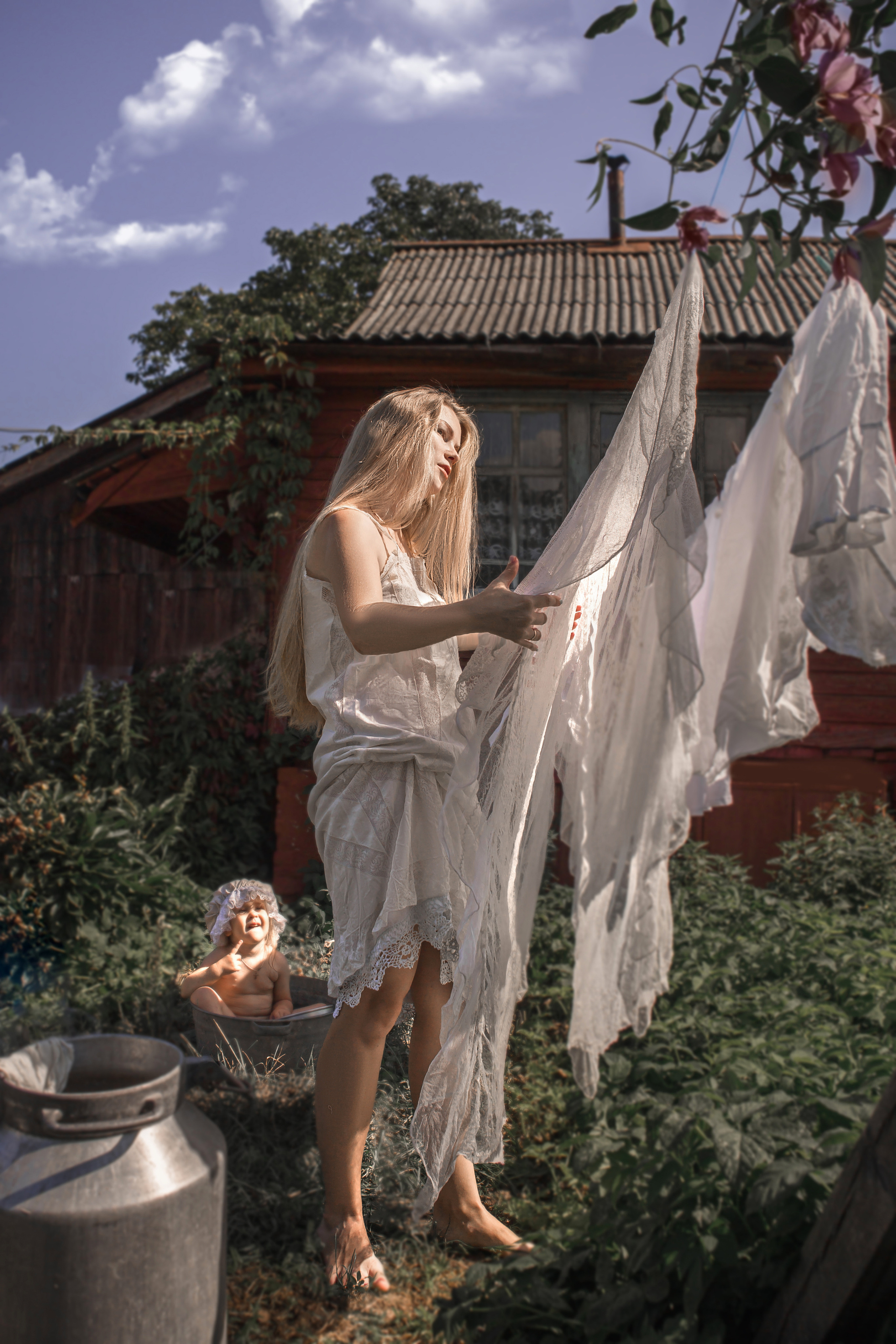 Лето.деревня. Фотограф на крестины