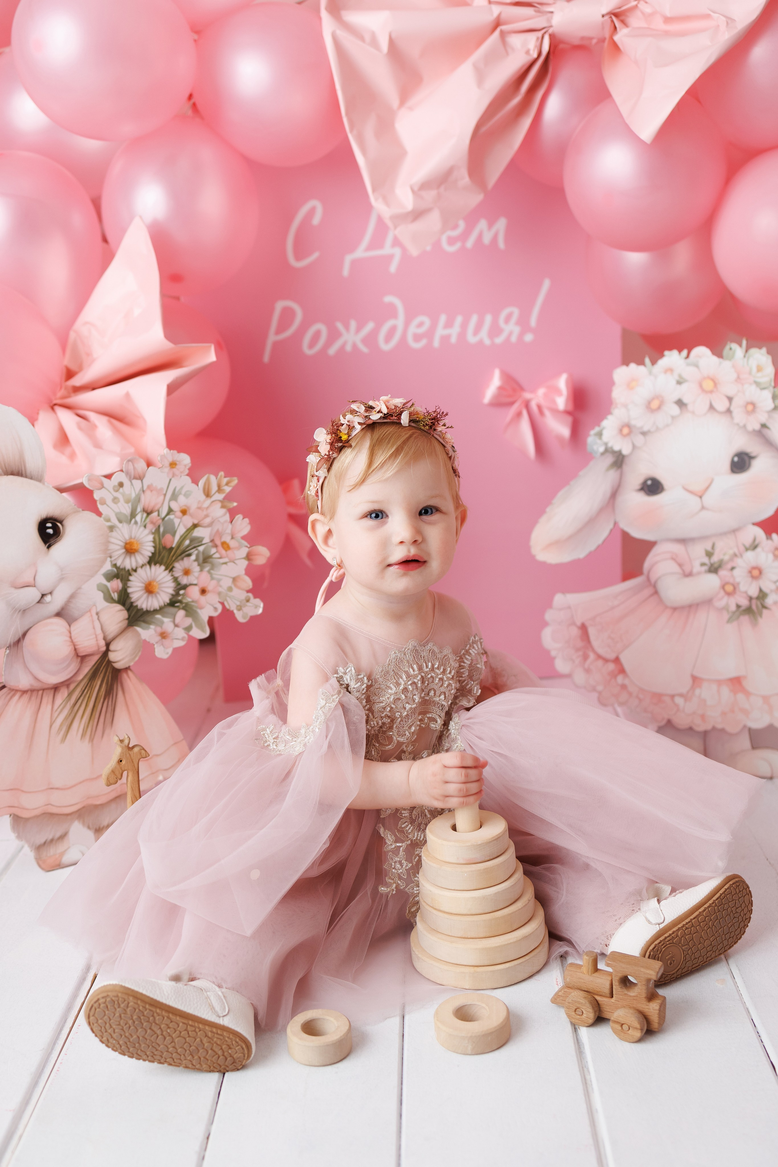 Юлечке 1 годик. Фотограф новорожденный малышей Новосибирск