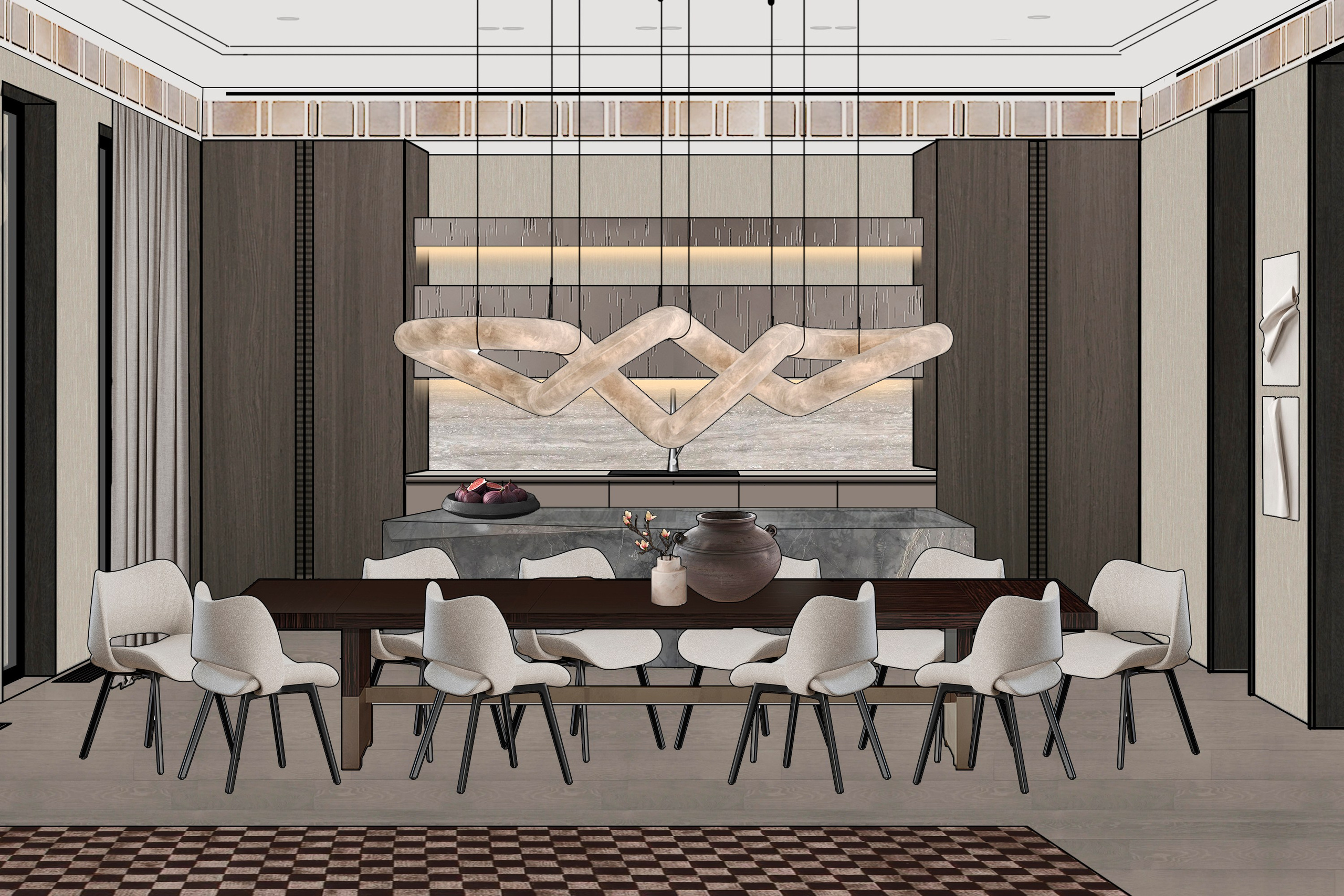 Квартира Алмата, Президентский парк. Дизайнер интерьера в Москве Екатерина Шаймердинова