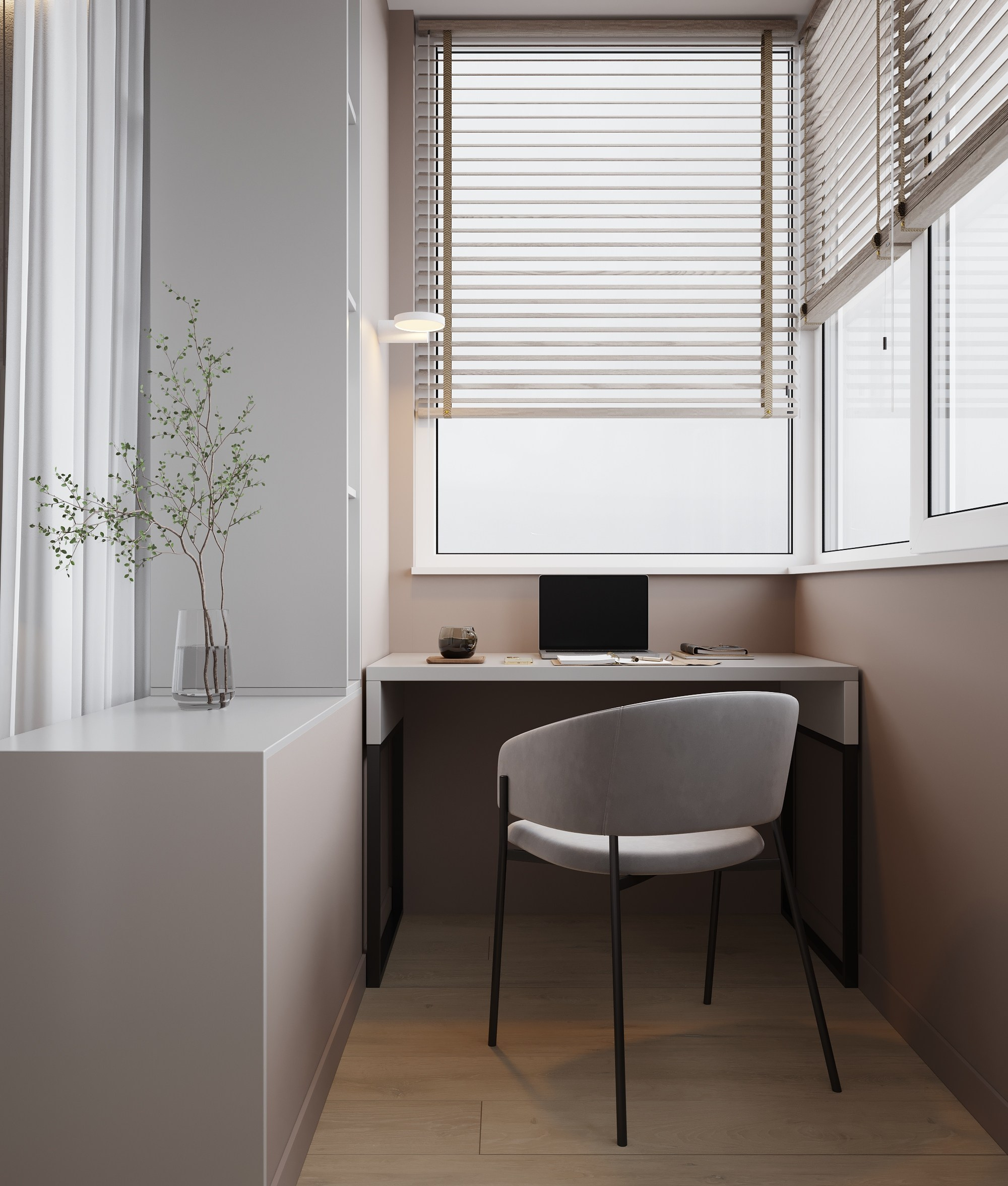 2-я Круговая, 67.3 кв.м. Дизайн интерьера, 3D-визуализация Владивосток