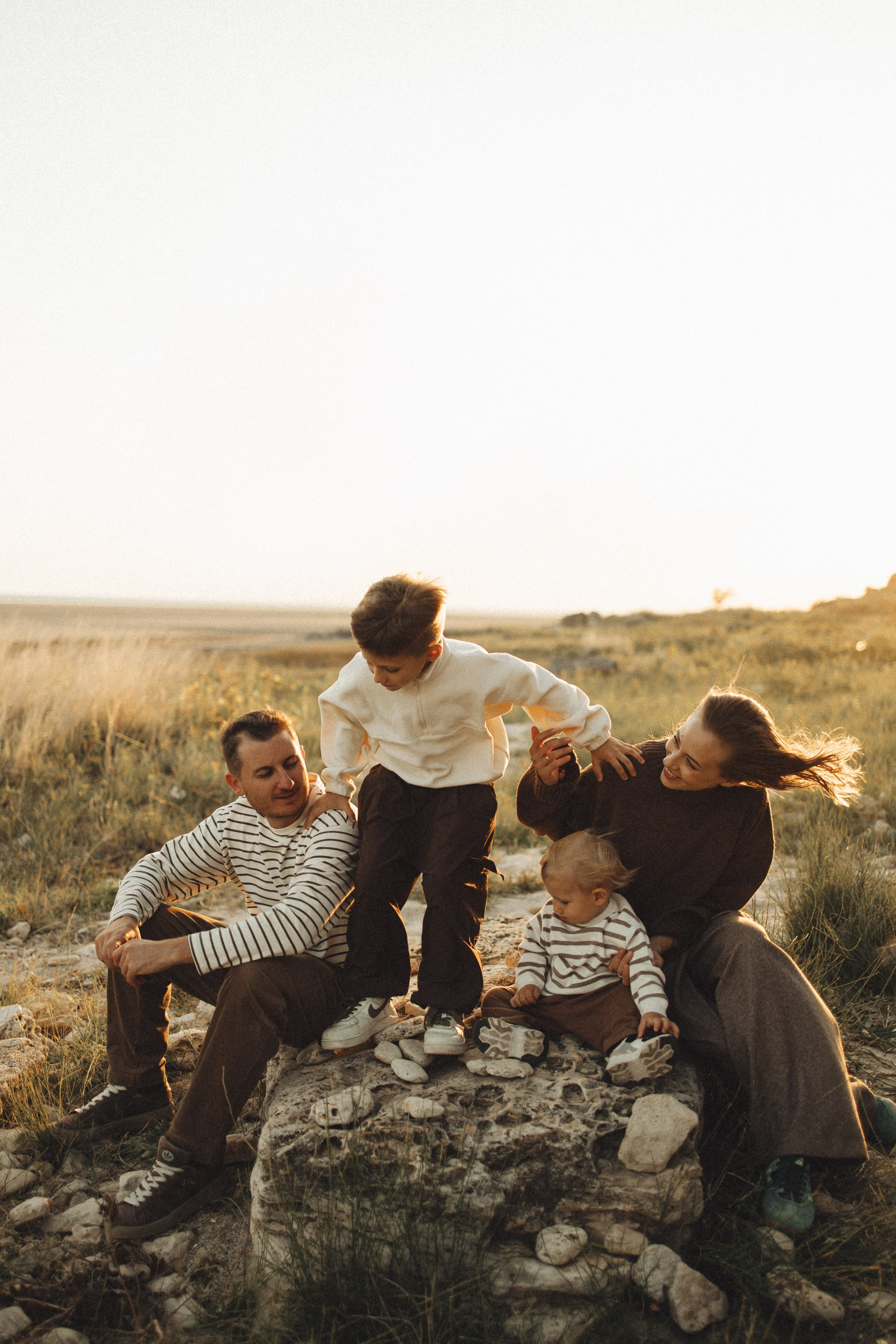 Семейная история, закат в Мержаново. Семейный и детский фотограф, таганрог, ростов-на-дону