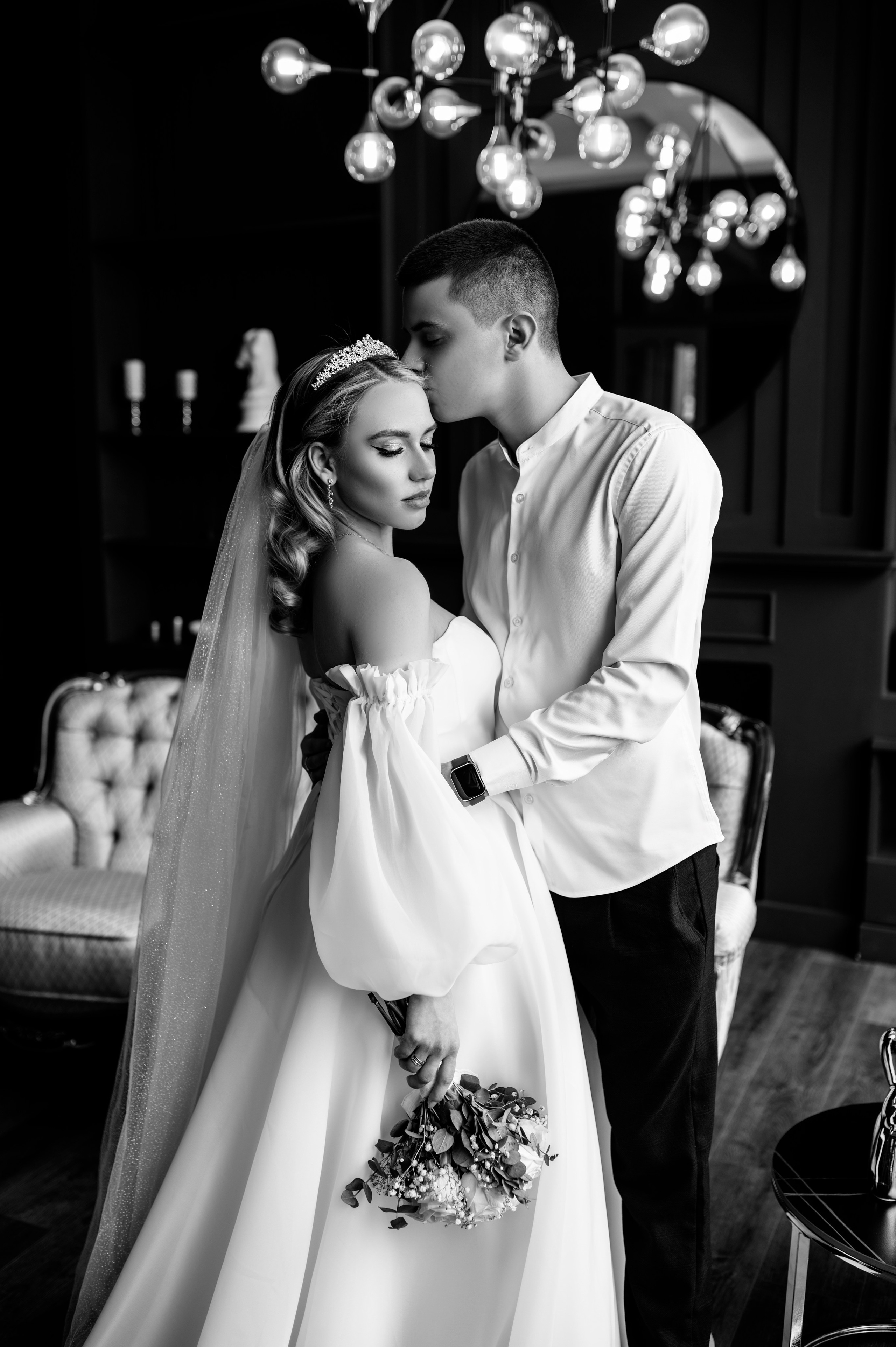 Свадебная фотосессия в фотостудии Аврора зал Эклипс. Семейный и свадебный фотограф в Донецке и Макеевке Дяченко Наталья