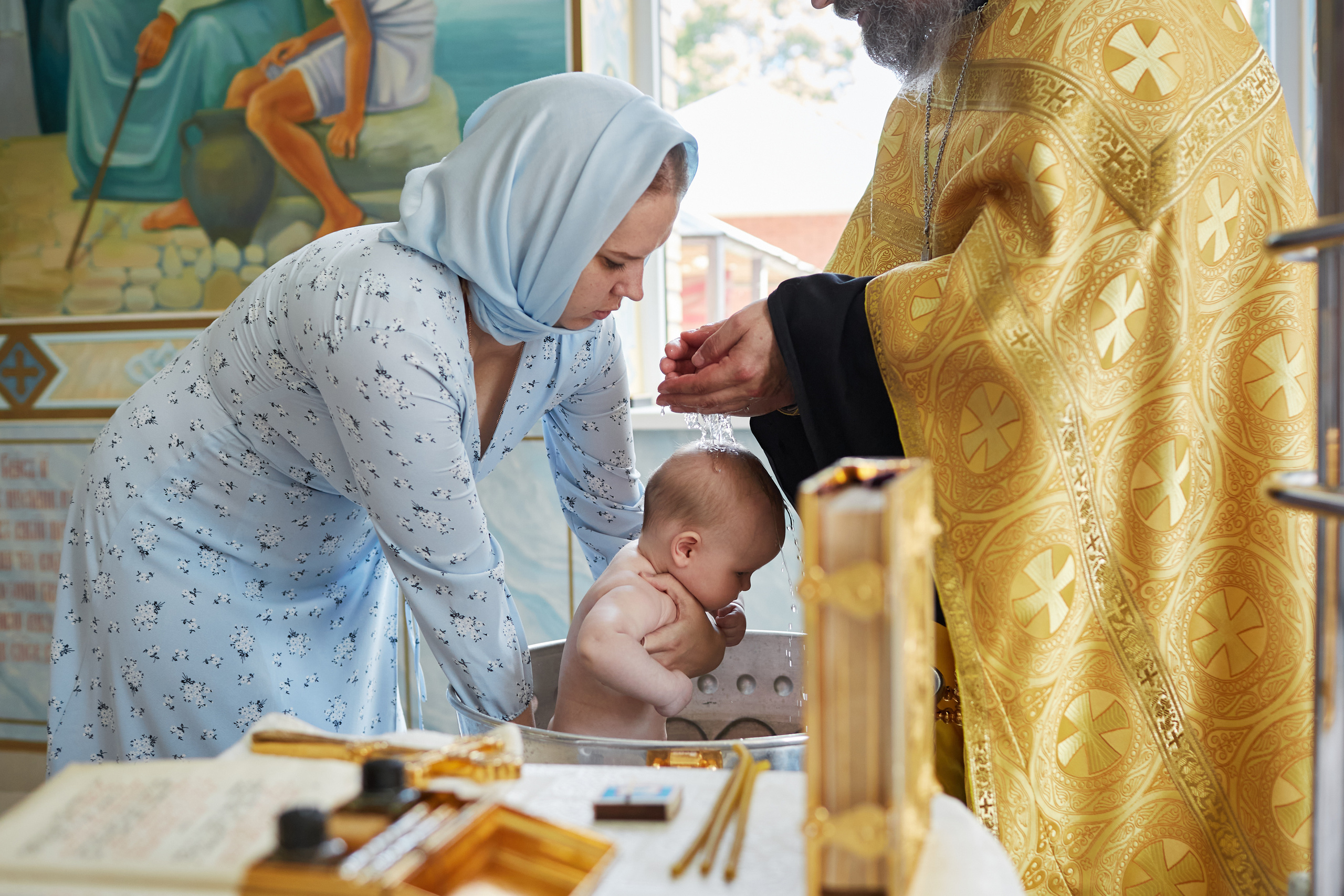 Крещение в Церкви Казанской иконы Божией Матери. Свадебный и семейный фотограф в Самаре Грибцова Людмила