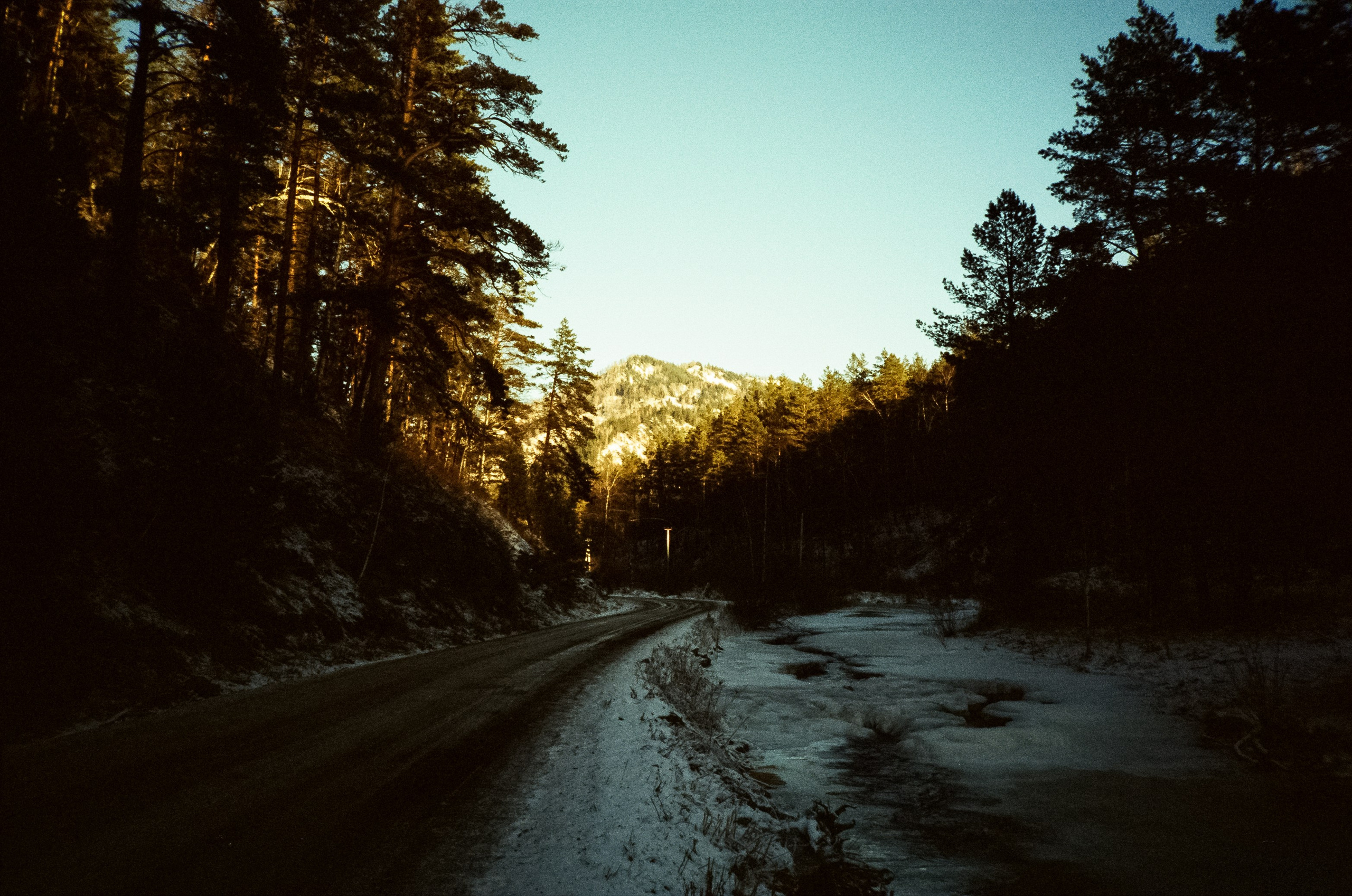 Дорога в сторону Сада Пионов, база Сила Алтая / 15 — 16 декабря 2023 г