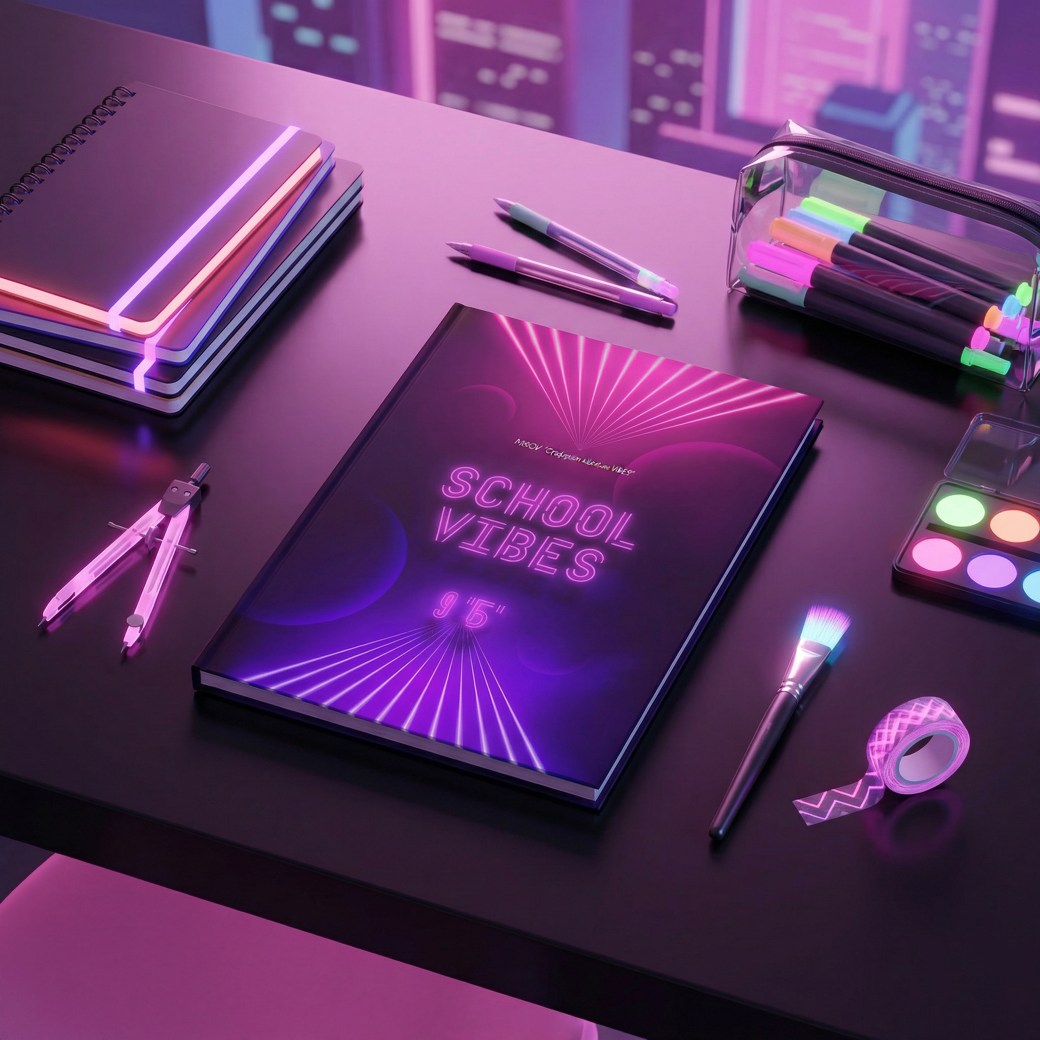 010 Neon. Дизайны, psd шаблоны школьных и выпускных альбомов и обложек