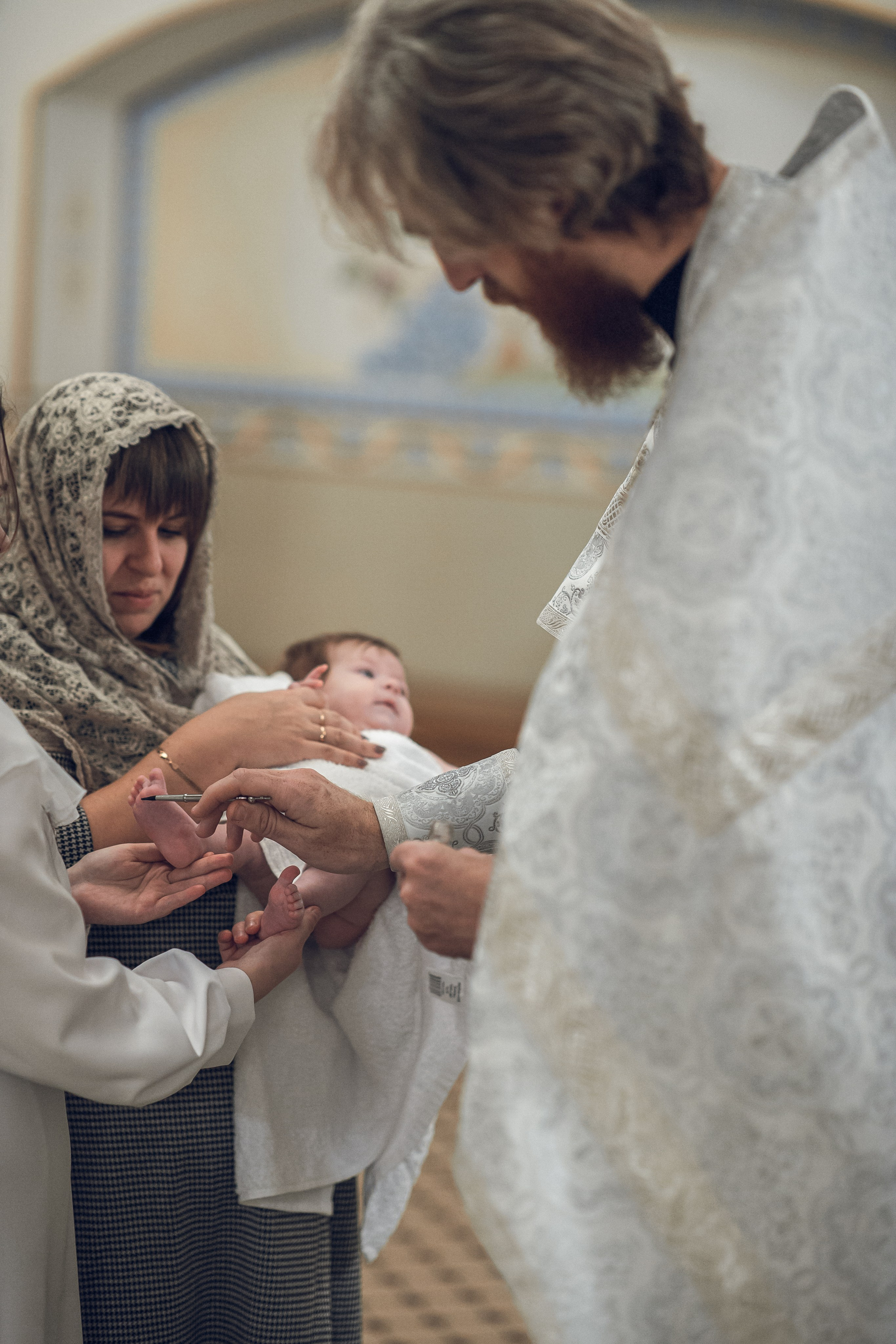 Крещение Полины. Фотограф на крещение в Рязани. Семейный фотограф