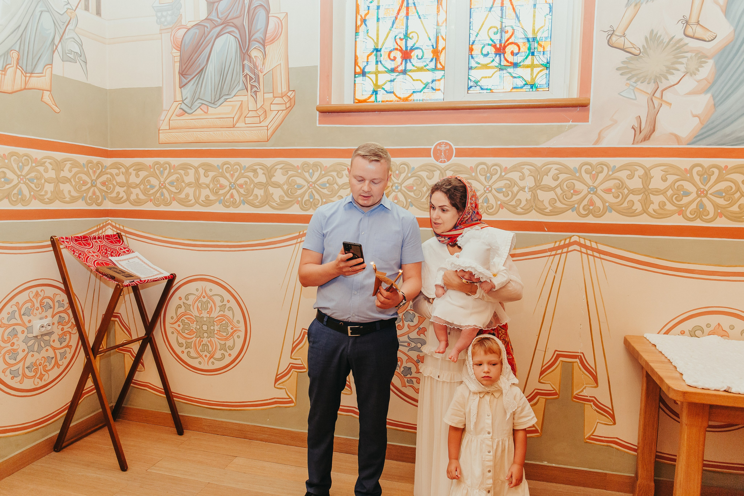 Крещение Маши в Черниговском Скиту. Фотограф новорожденных и детский в Сергиевом Посаде Кругликова Юлия