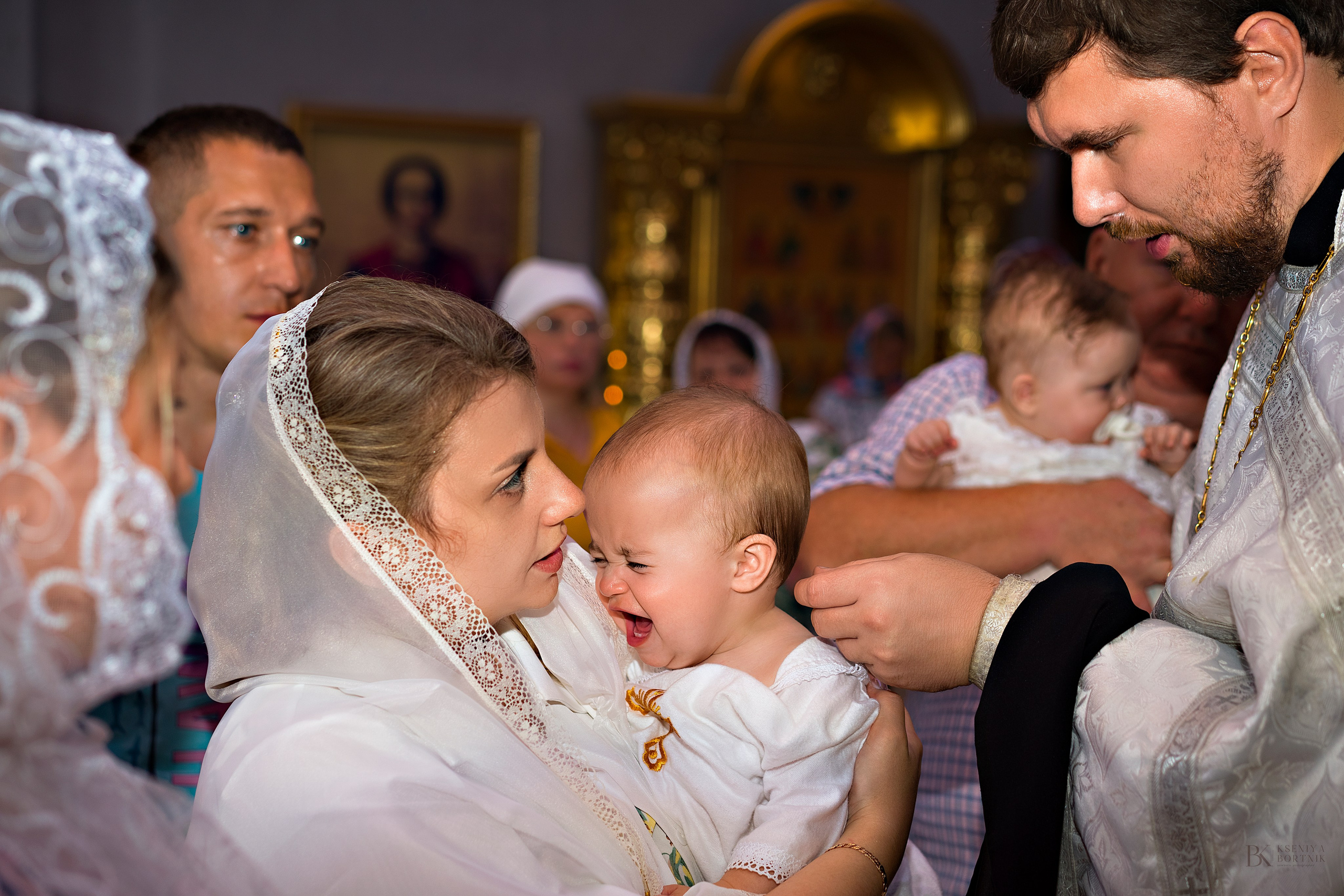 Таинство Крещения. Профессиональный фотограф новорожденных Ксения Бортник