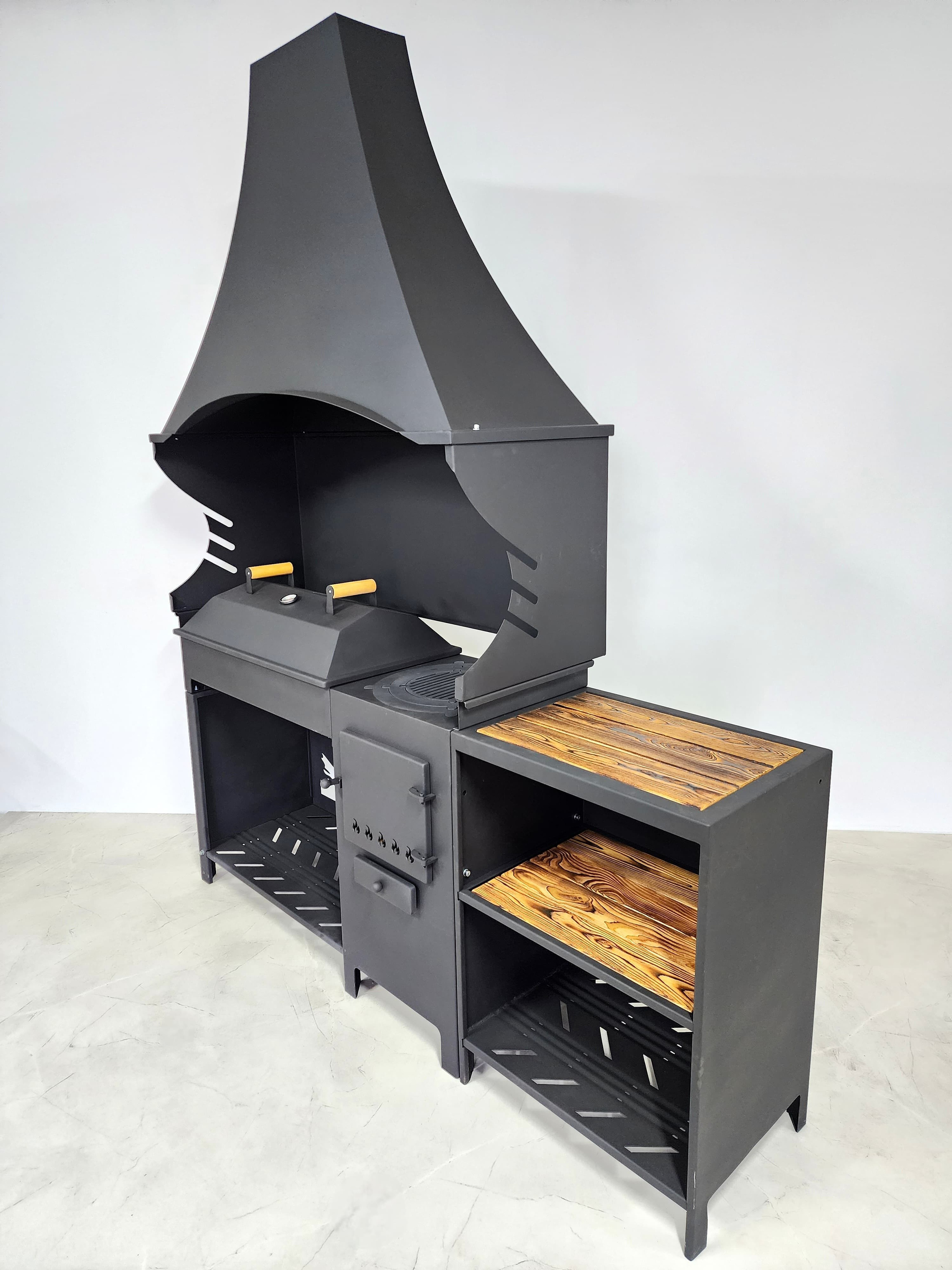 «Джета» с вытяжным зонтом. Купить / заказать мангал для дома в Краснодаре от производителя «Мангал Мастер»