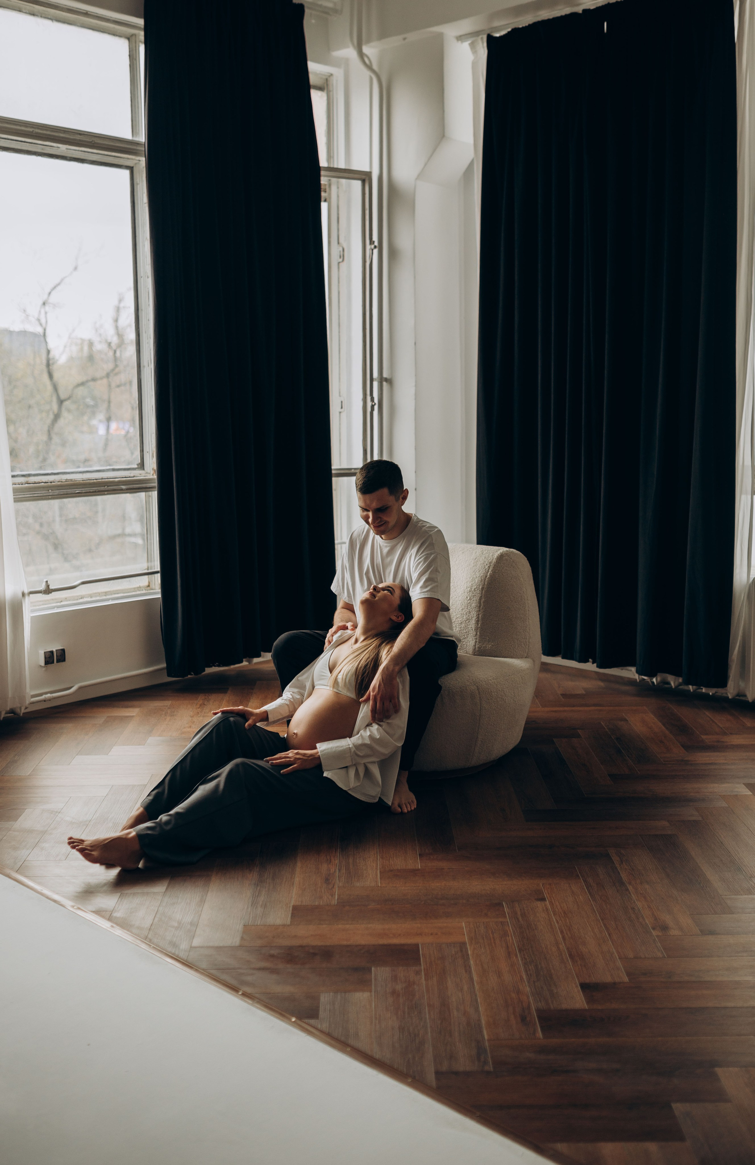 Фотосессия беременности в студии. Семейный фотограф в Домодедово и Москве Елена Пичугина