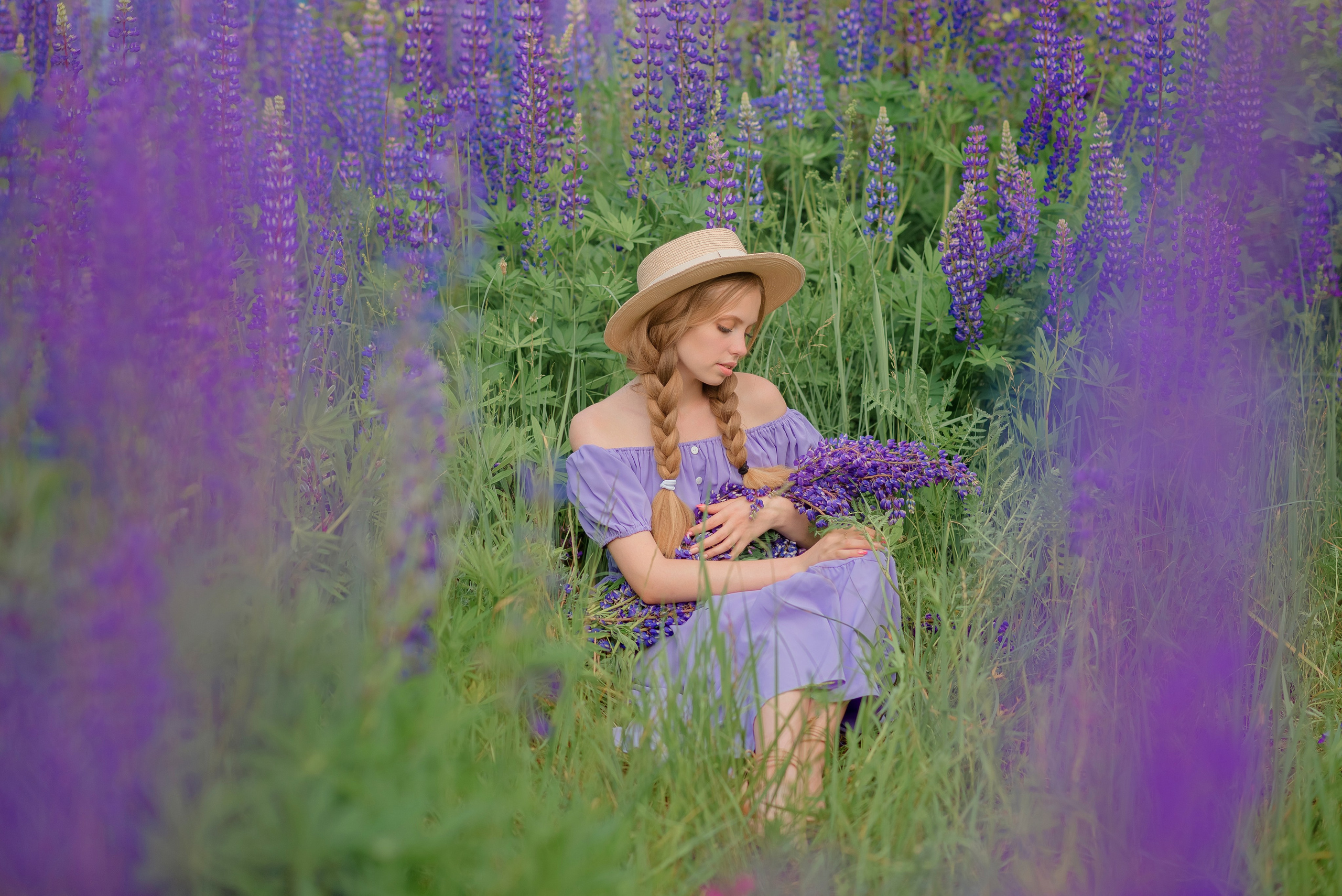 Люпиновое поле. Семейный фотограф в Рязани Мария Ермакова