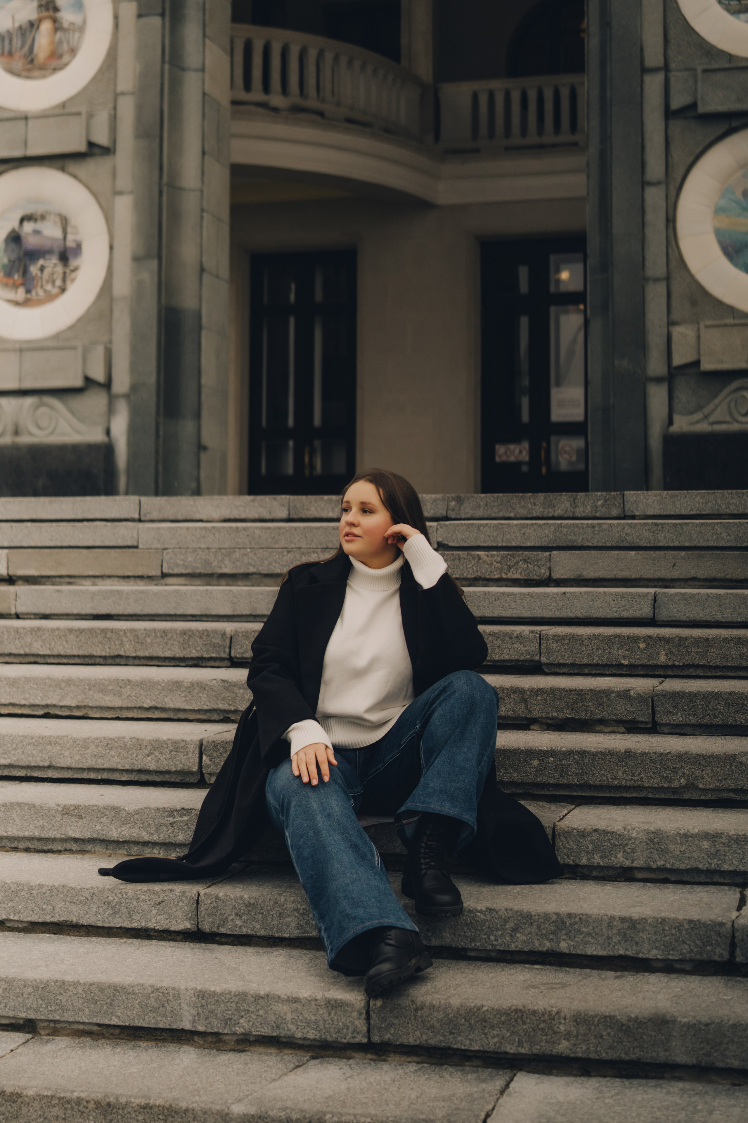 Елена | осенняя фотосессия северный Речной вокзал. Портретный фотограф Москва