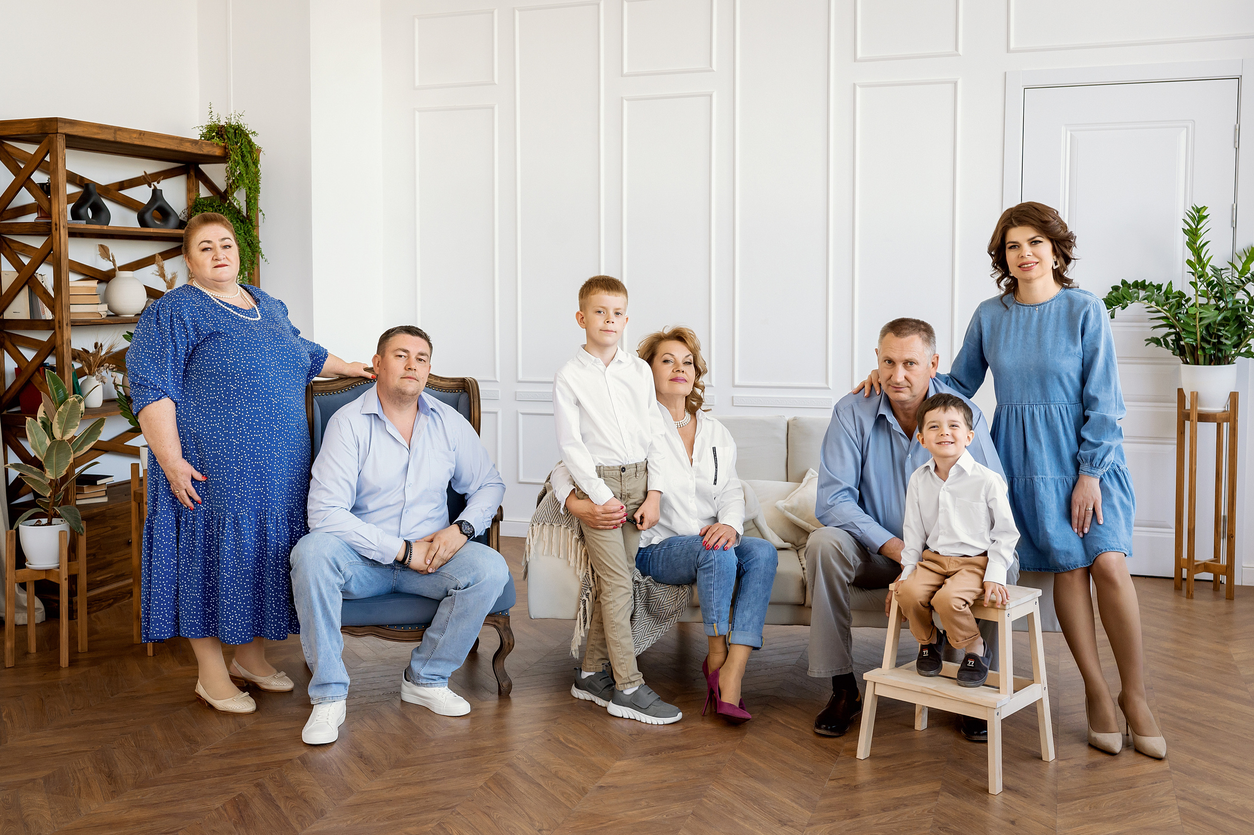 Семейная съёмка в студии. Церковный фотограф на Таинство Крещения и Венчания в Оренбурге и Оренбургской области Екатерина Белкина