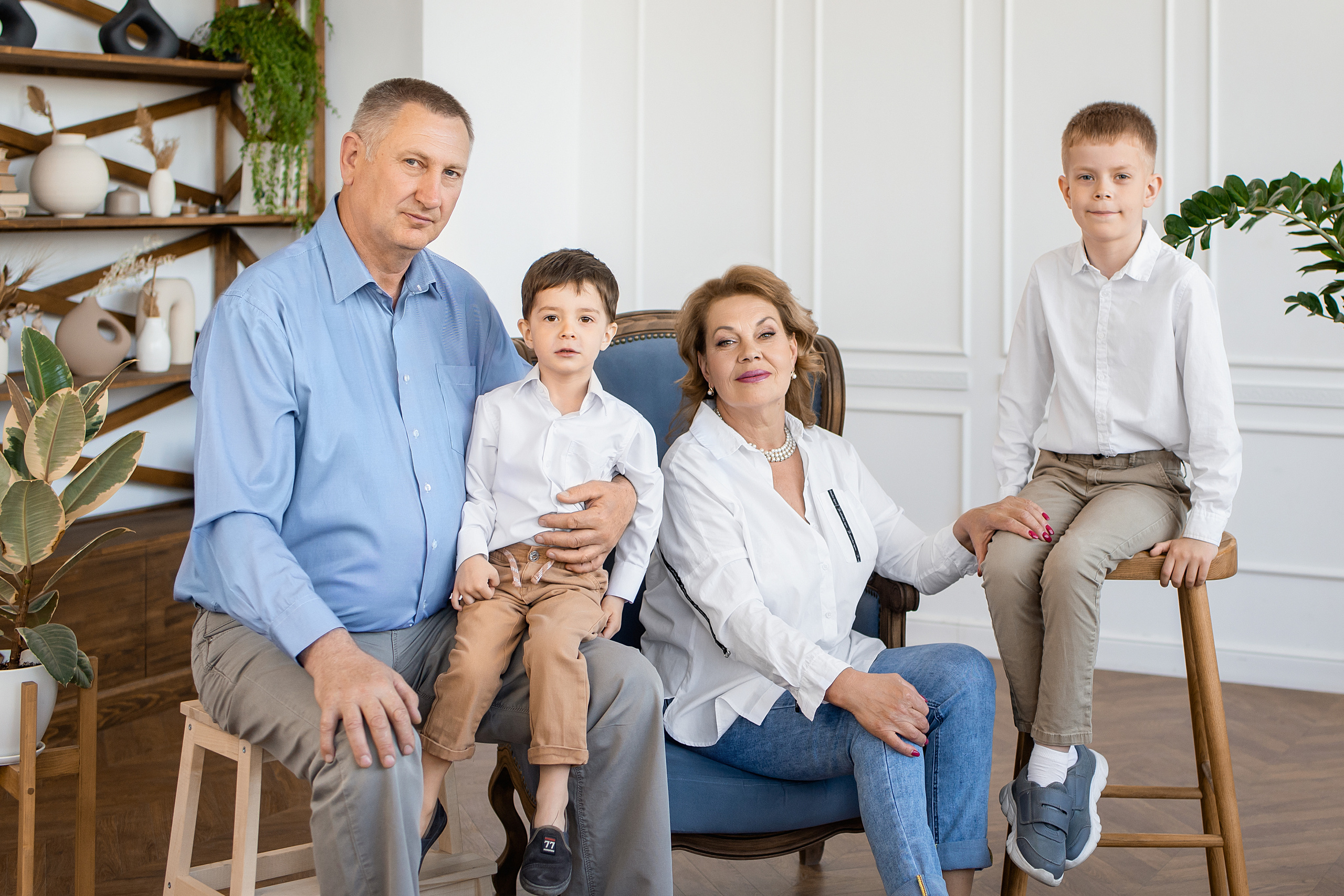 Семейная съёмка в студии. Церковный фотограф на Таинство Крещения и Венчания в Оренбурге и Оренбургской области Екатерина Белкина