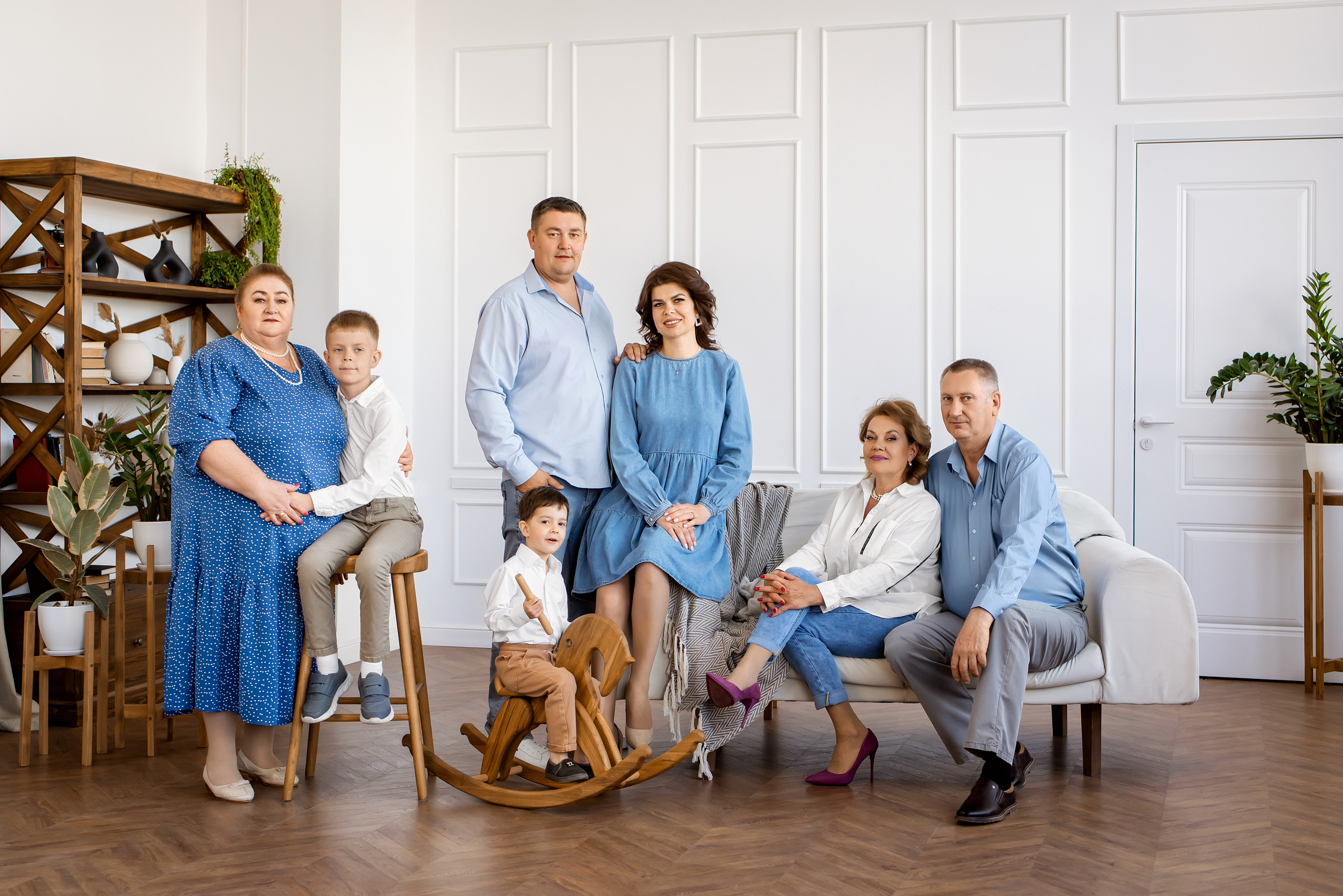 Семейная съёмка в студии. Церковный фотограф на Таинство Крещения и Венчания в Оренбурге и Оренбургской области Екатерина Белкина