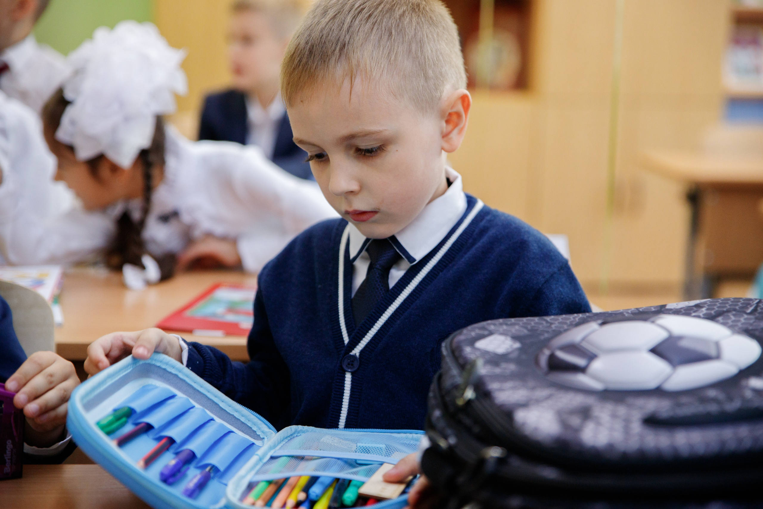 Репортажная съемка первого сентября для первоклассников. Семейный и школьный фотограф в Москве Анна Ткач