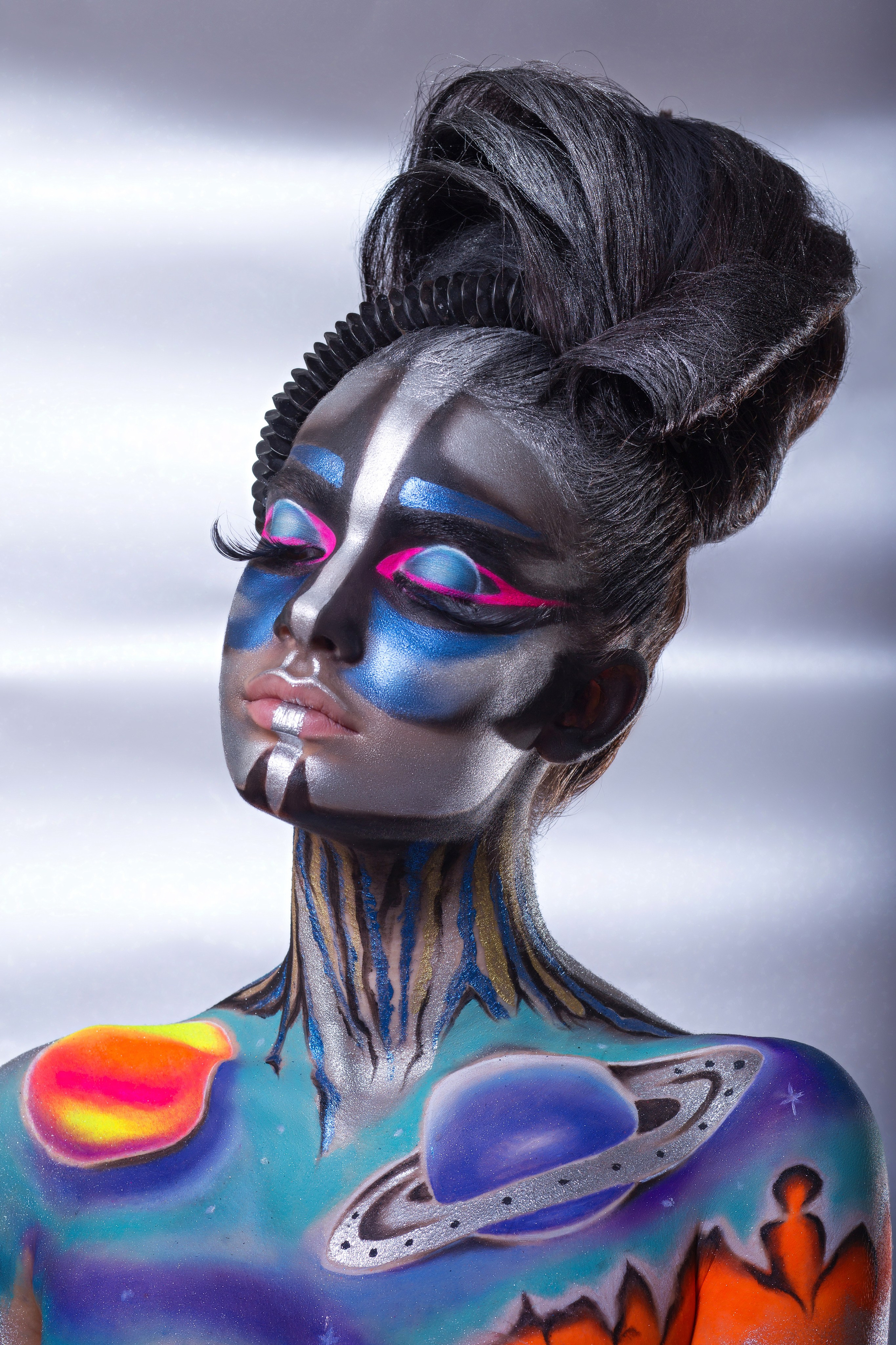 Съёмка для Чемпионата по визажу и парикмахерскому искусству, визажист Инна Воронцова. Татьяна Мирзоян