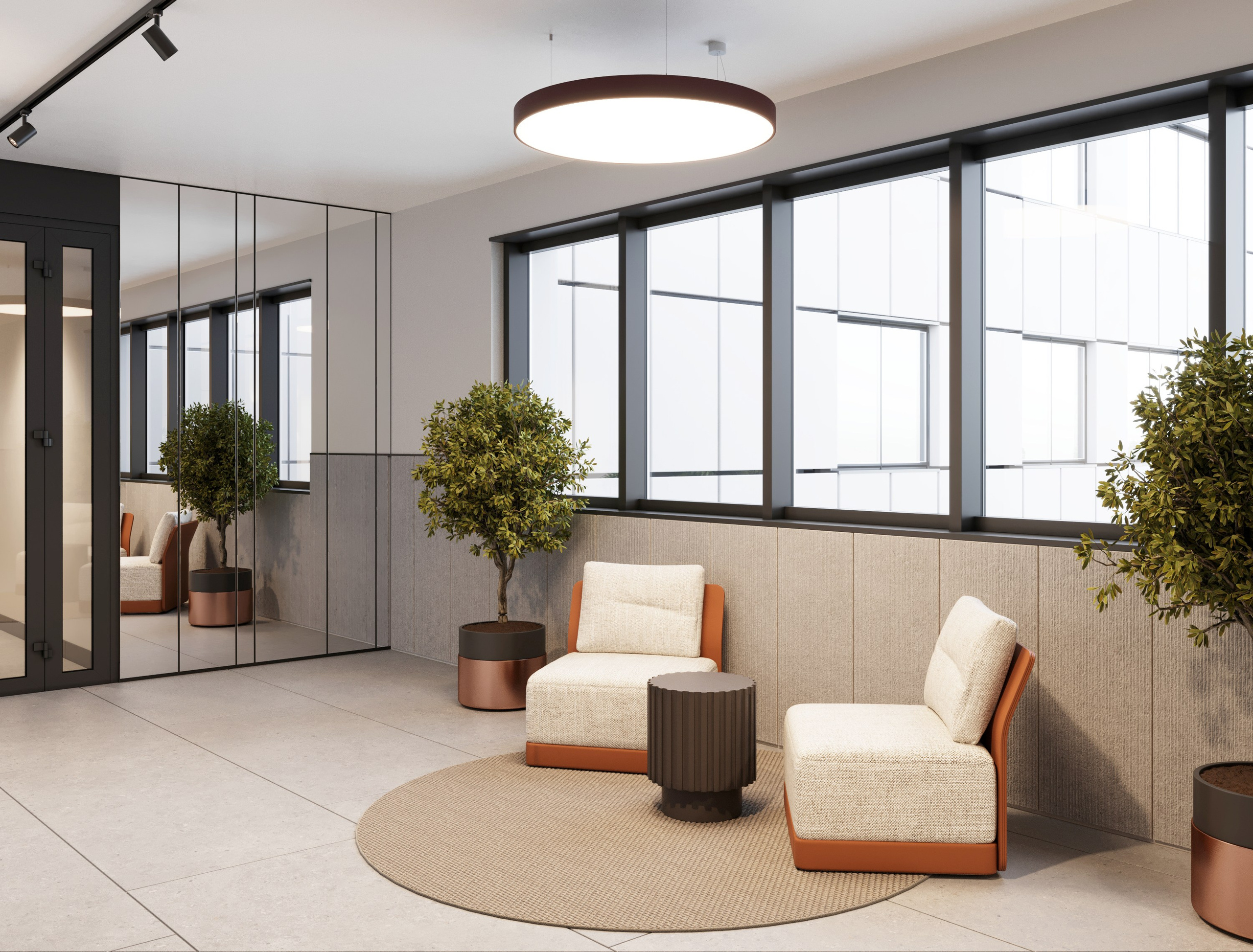 Лобби Волковская. Архитектурные интерьеры