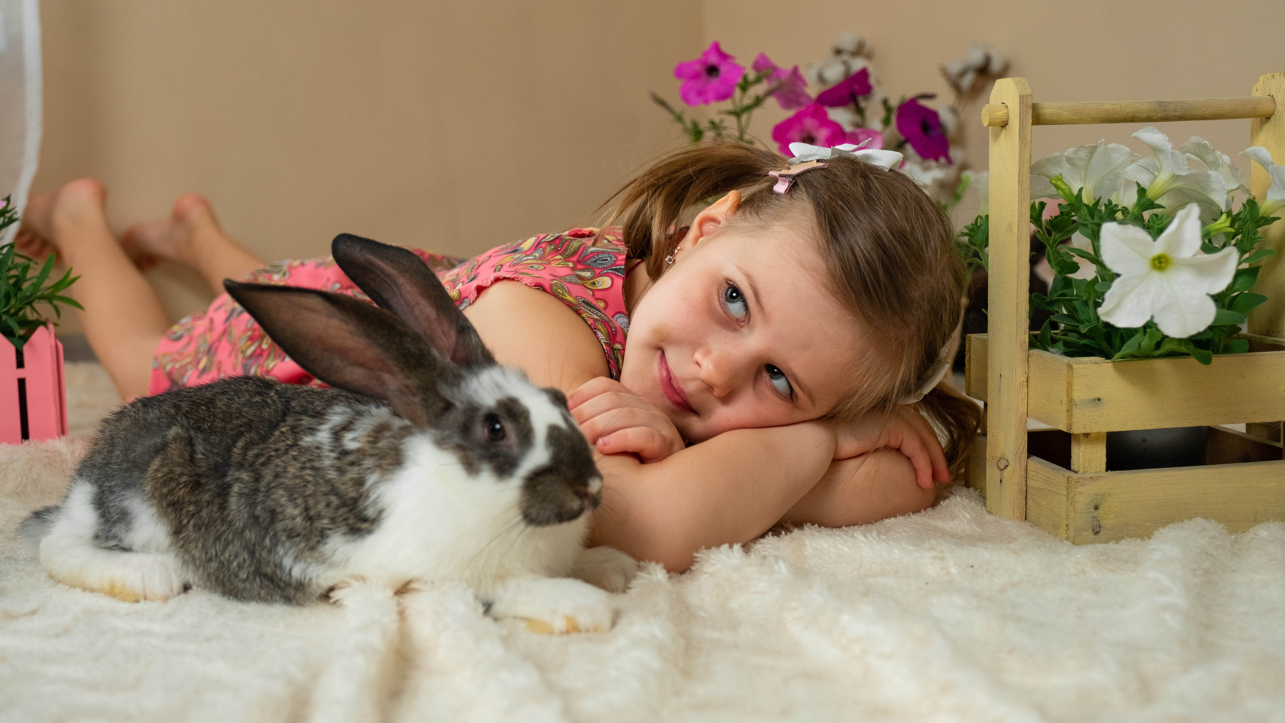 Фото с кроликами. Фотограф в Подольске Яковлева Ольга