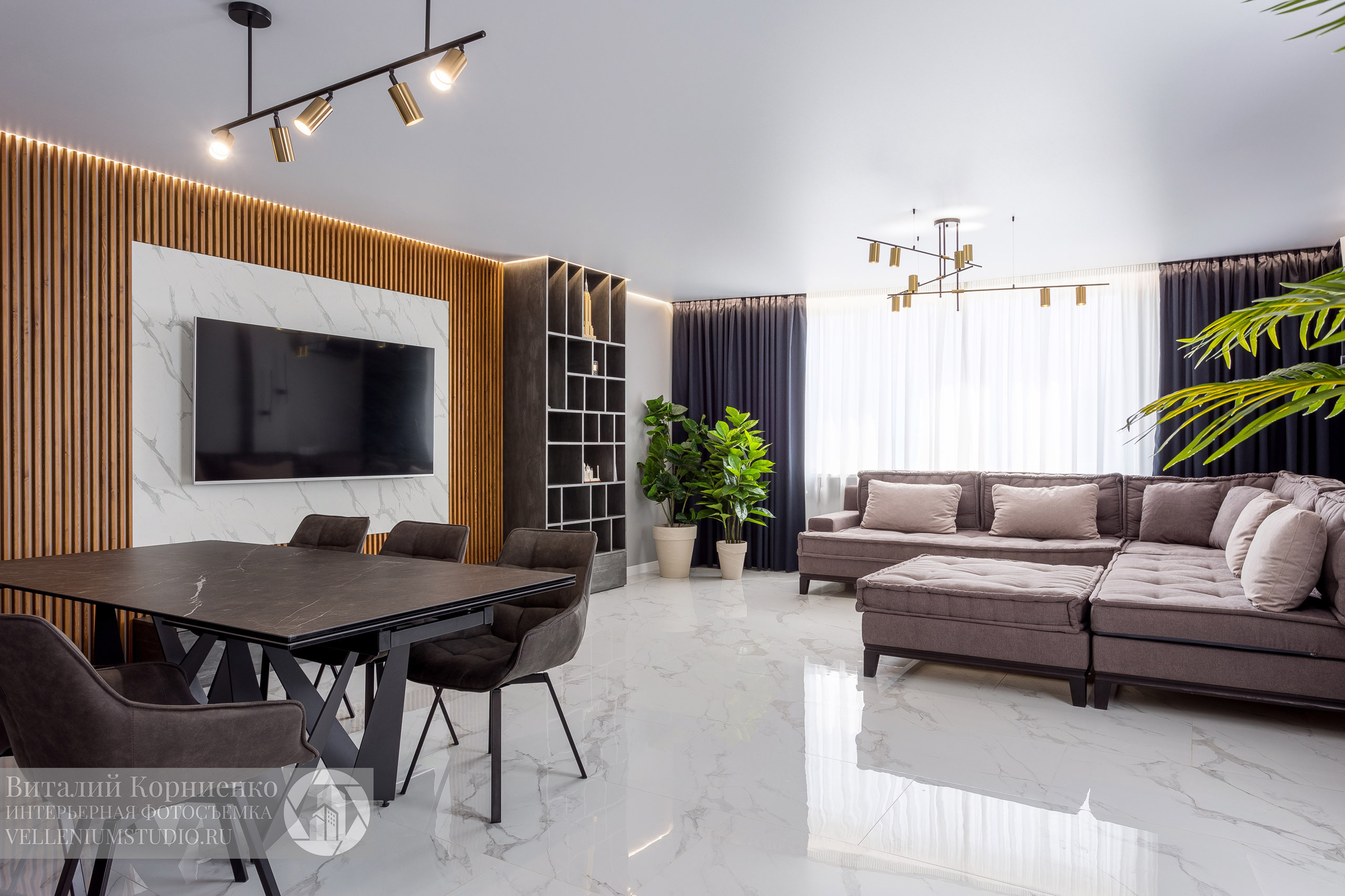 Фотосъемка реализованного дизайн проекта для портфолио дизайнера интерьера. Интерьерный фотограф Краснодар: профессионально по доступным ценам