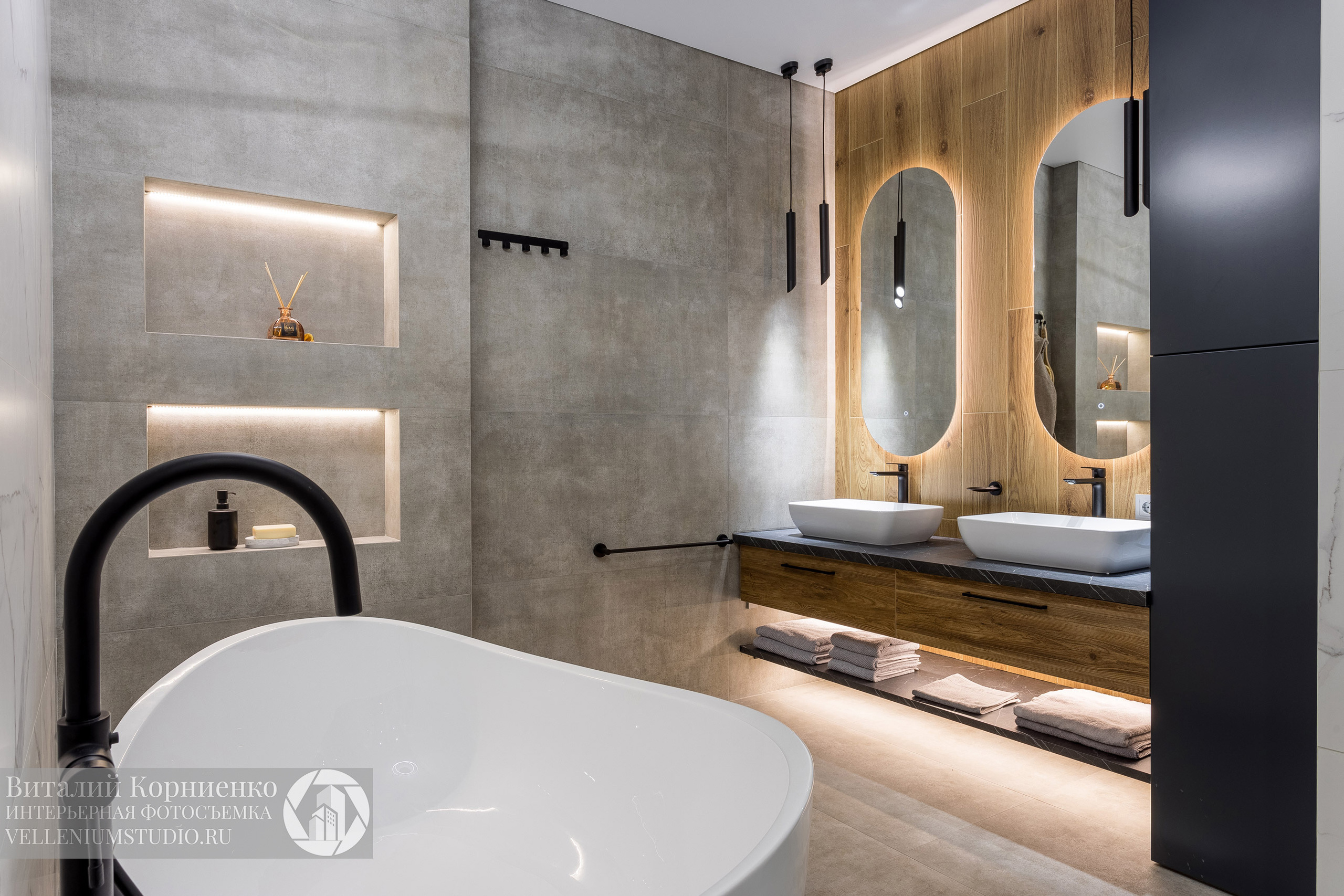 Фотосъемка реализованного дизайн проекта для портфолио дизайнера интерьера. Интерьерный фотограф Краснодар: профессионально по доступным ценам