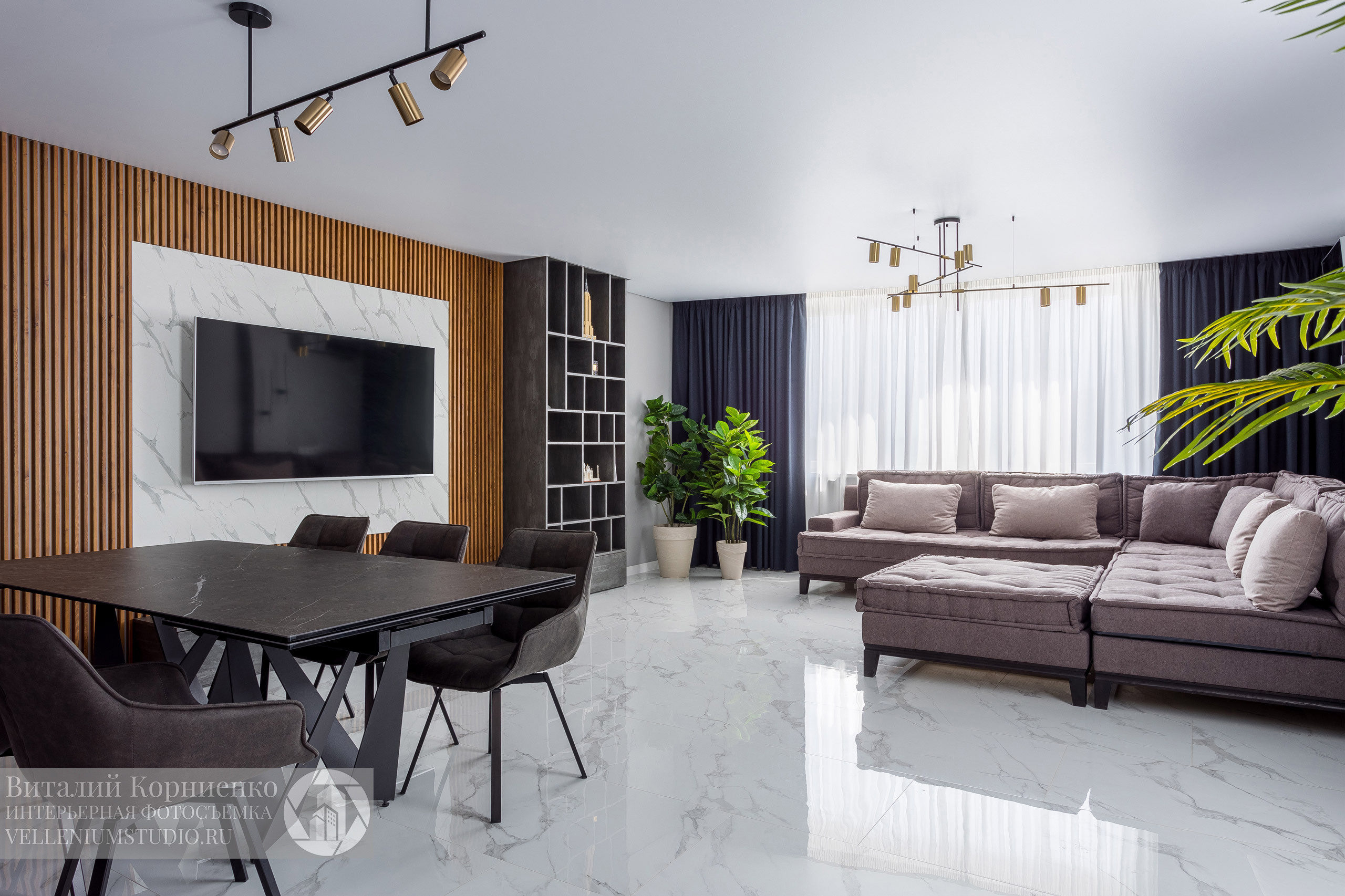 Фотосъемка реализованного дизайн проекта для портфолио дизайнера интерьера. Интерьерный фотограф Краснодар: профессионально по доступным ценам