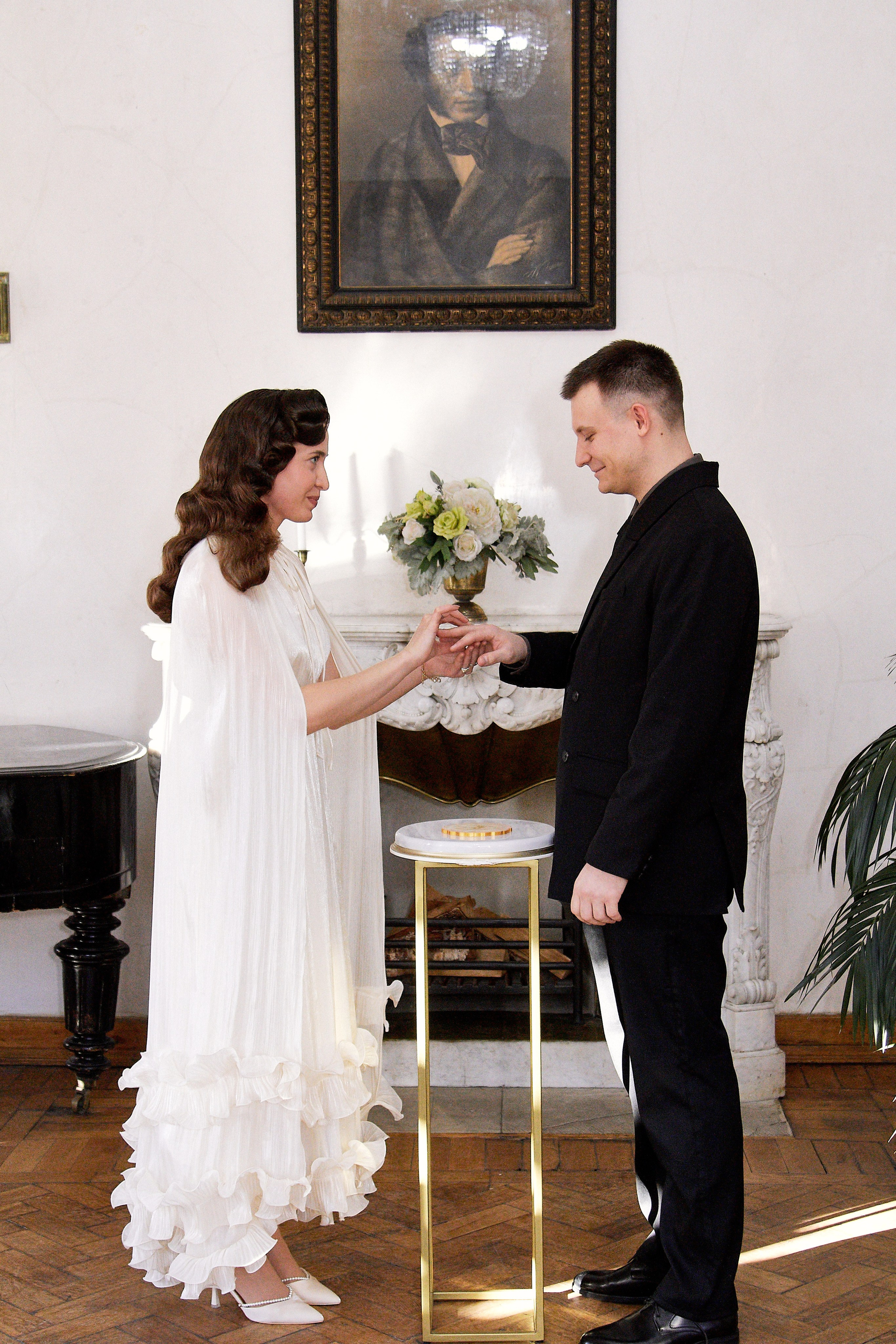 Торжественное бракосочетание в библиотеке им. Пушкина. Свадебный фотограф в Москве Приятелева Ангелина