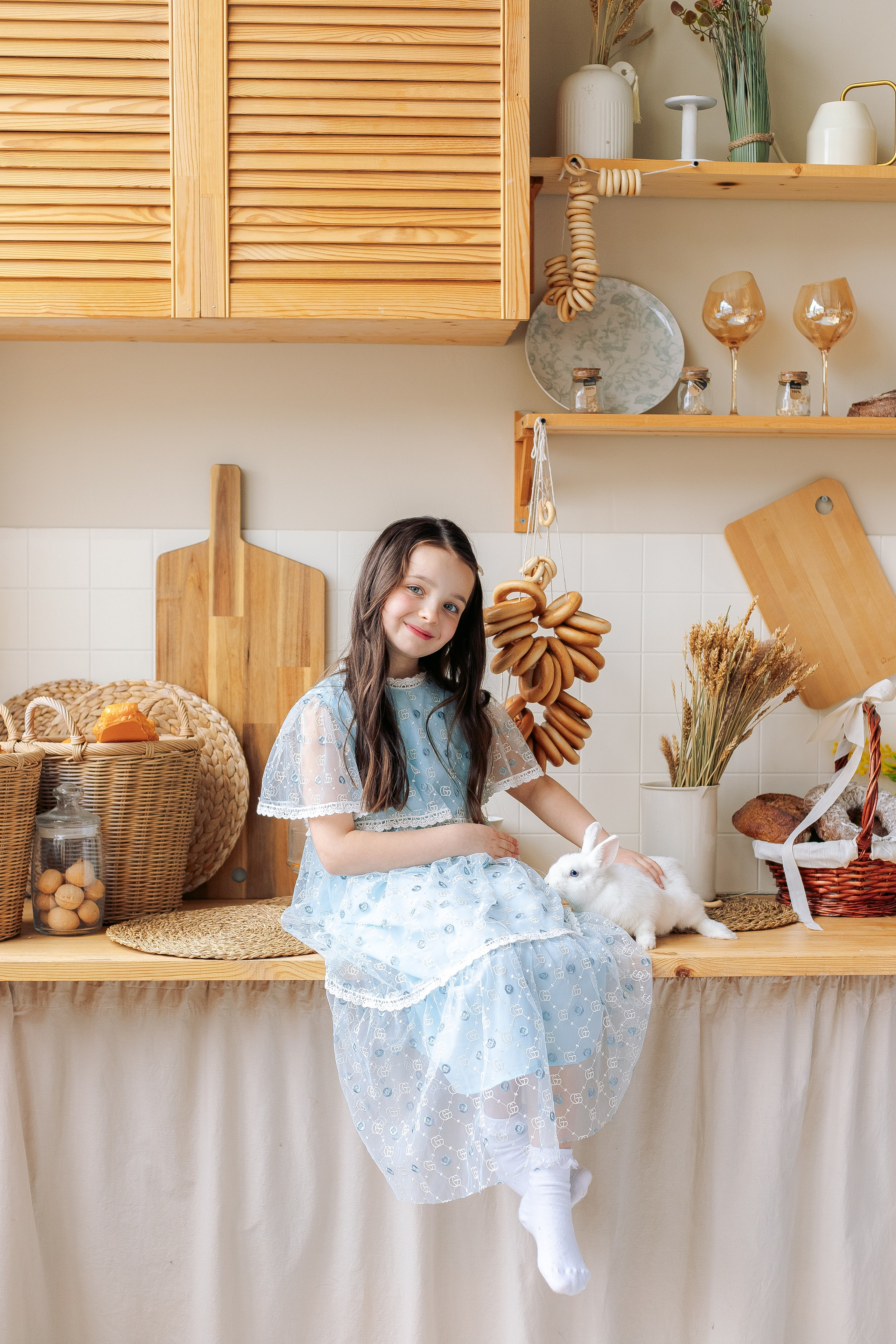 Семейная фотосессия с утятами и кроликом в фотостудии. Фотограф в Санкт-Петербурге, Анна Скворцова