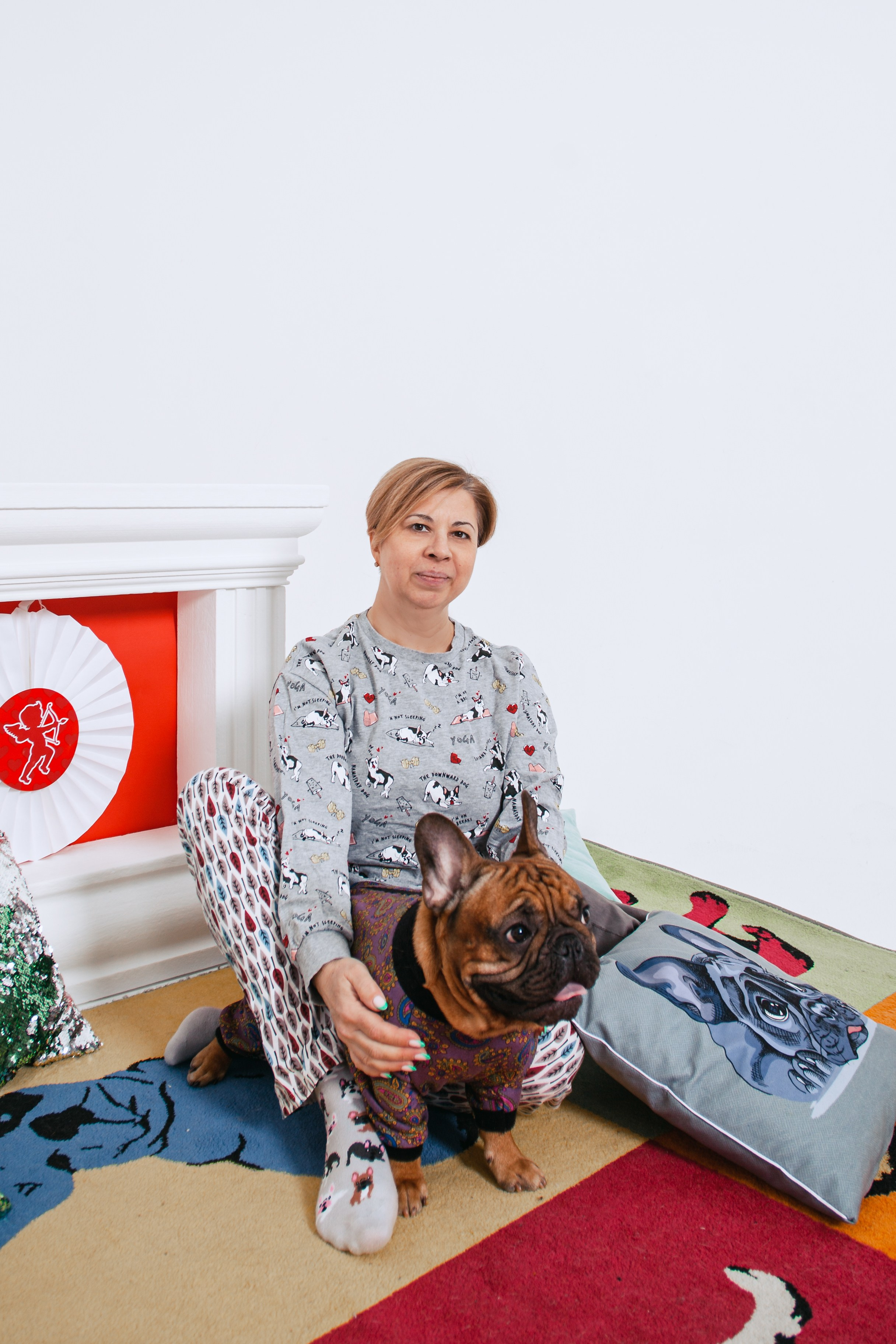 Пижамная вечеринка французских бульдогов и их хозяев. Фотограф-анималист Татьяна Степанова