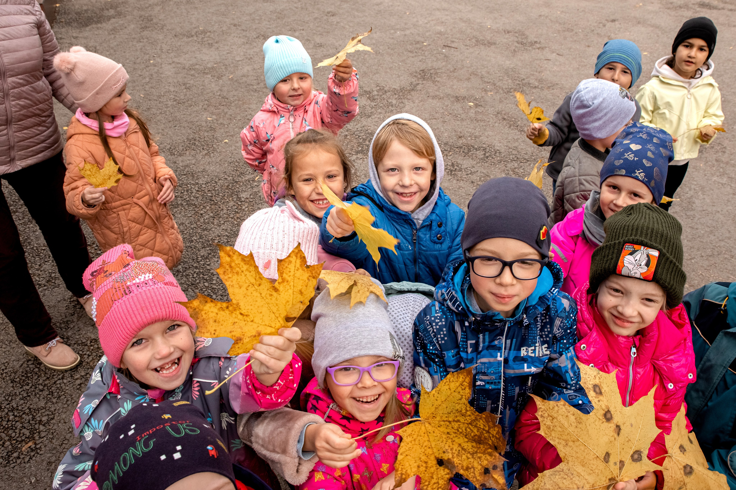 осень детский сад, осенняя прогулка в детском саду