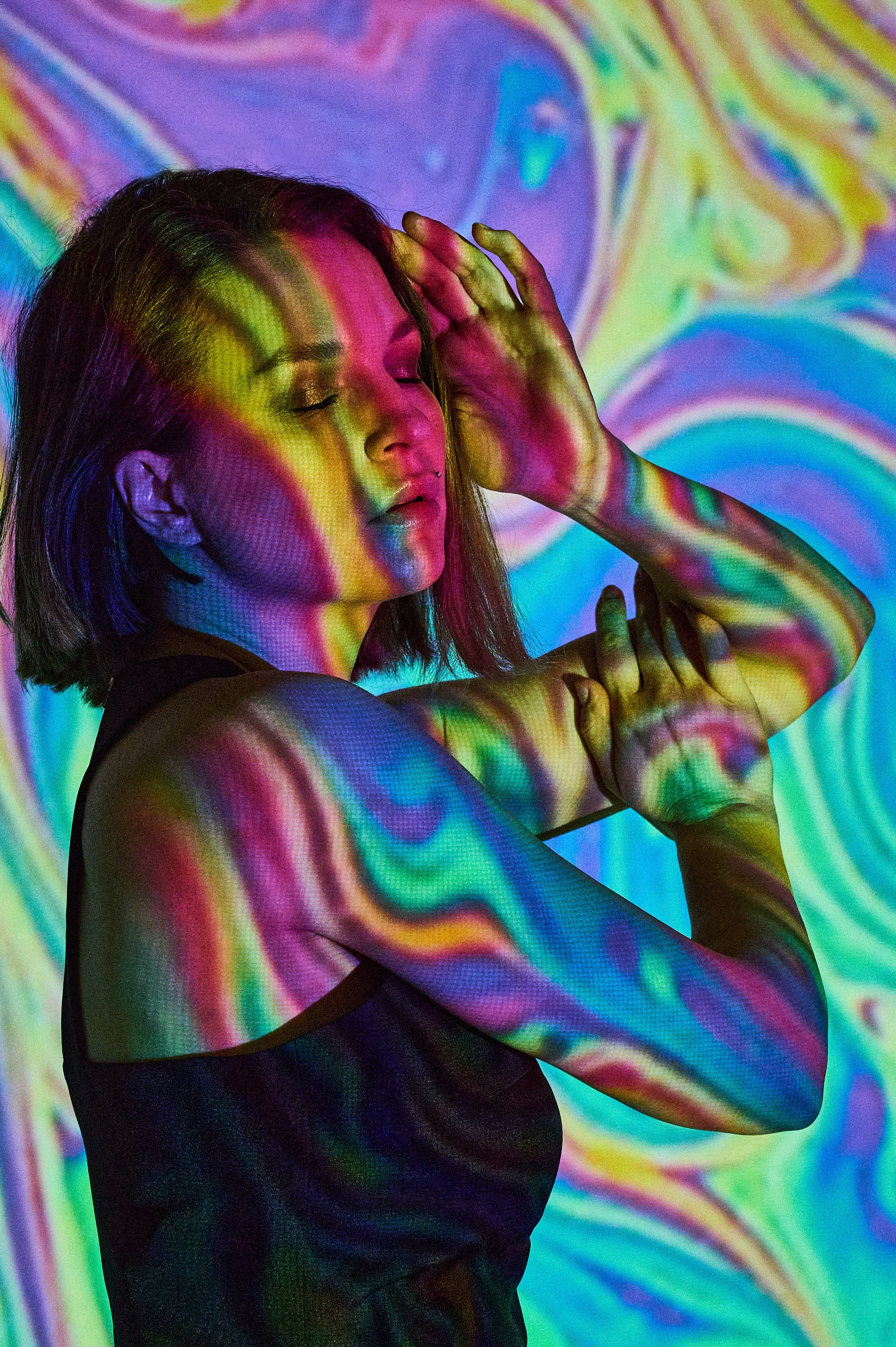 Фотосессия Ксении с проектором