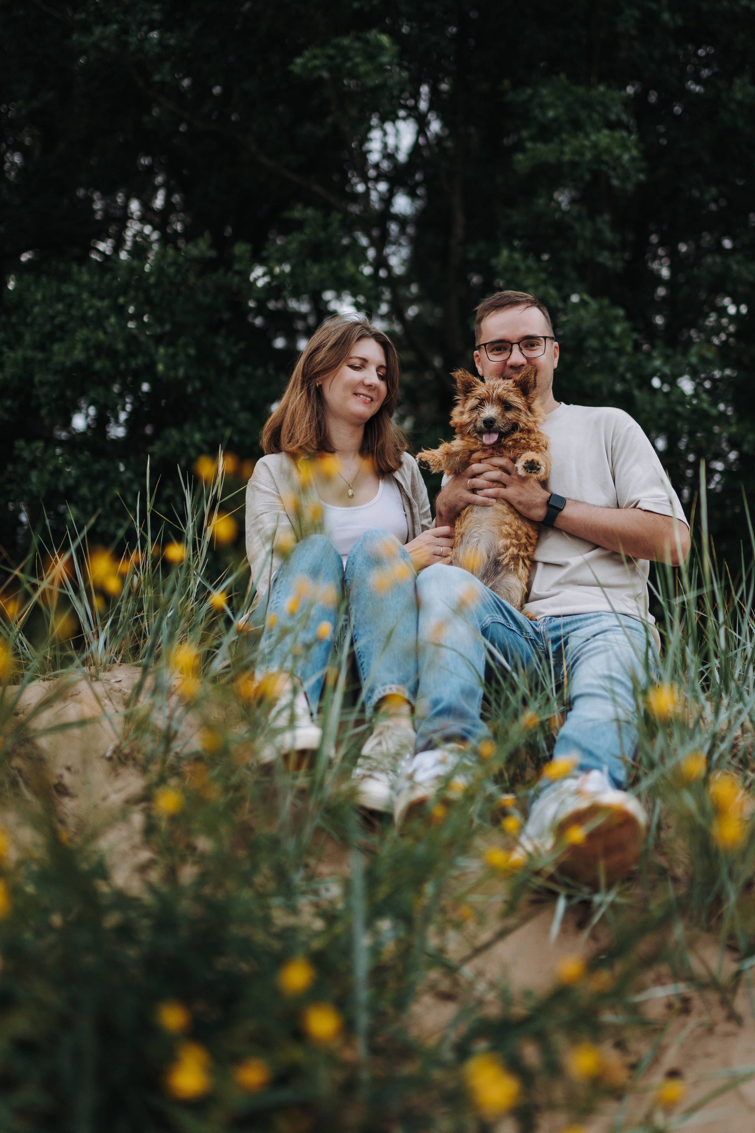 Семейная фотосессия с собакой Спб. Фотограф анималист в Спб недорого Олеся Майорова